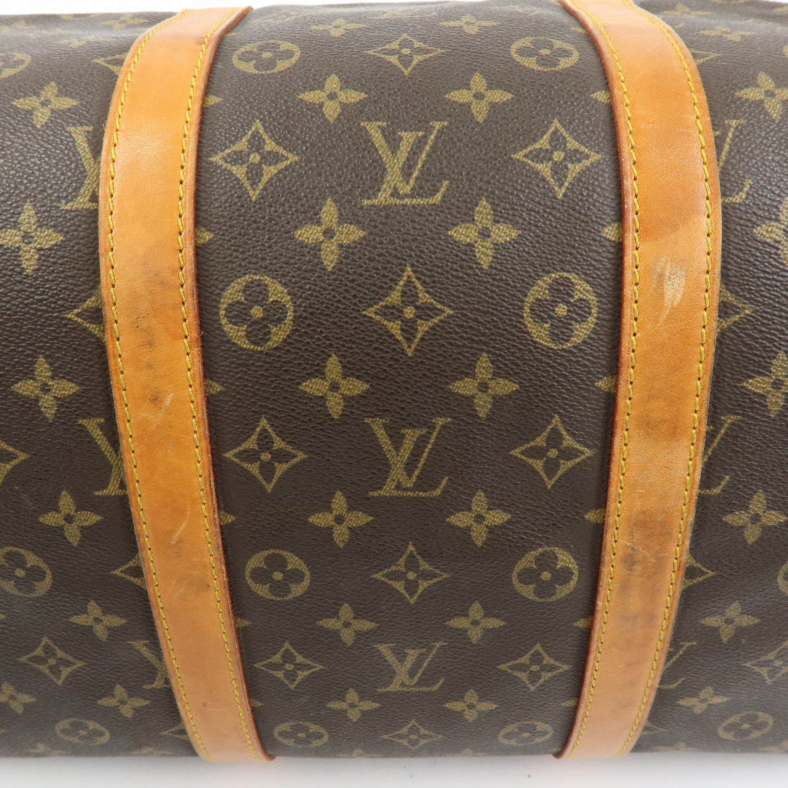Louis Vuitton Keep All Bandouliere 55 Boston Bag Hand Bag Brown M41414