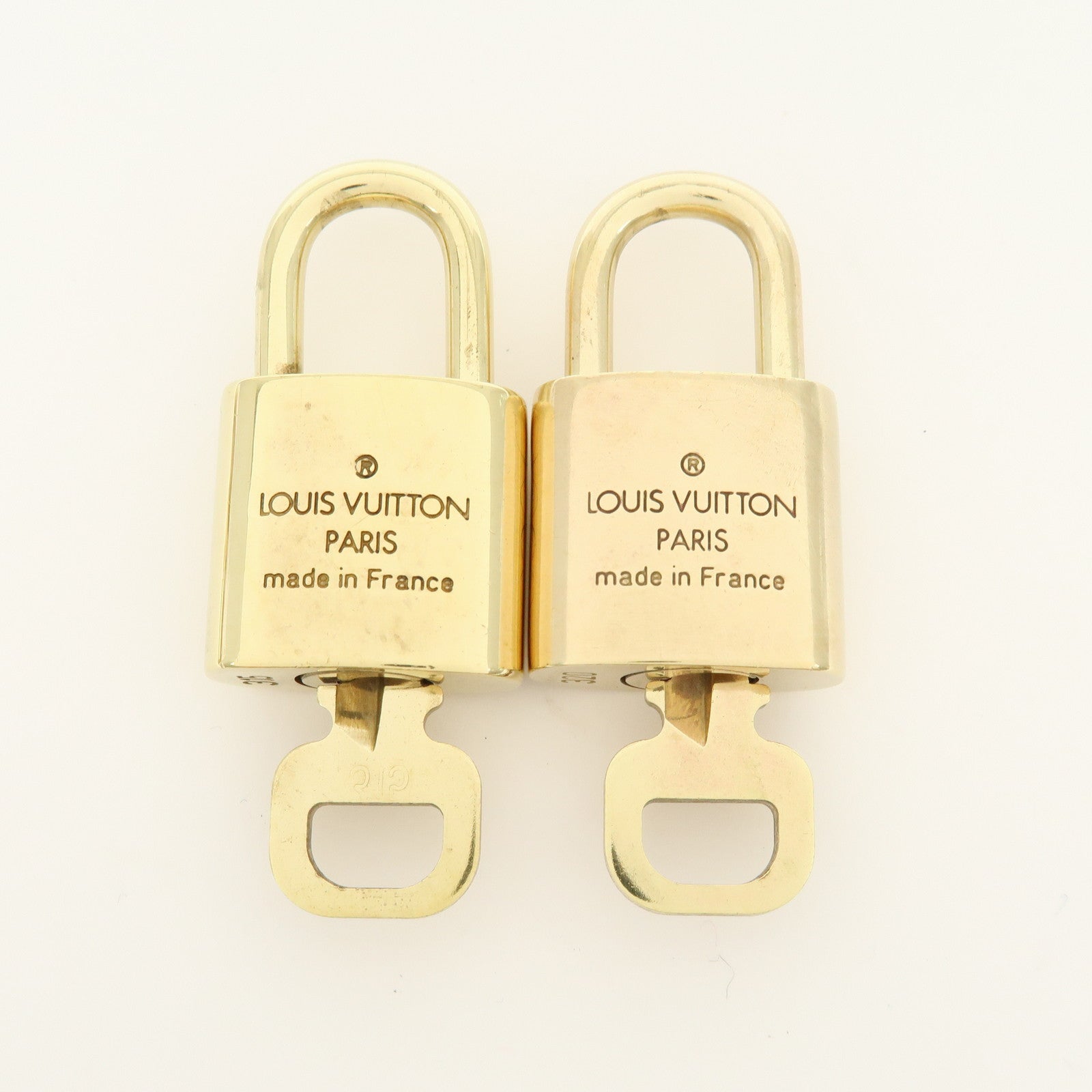 Louis Vuitton Lot of 10 Lock & Key Cadena Key Lock Gold