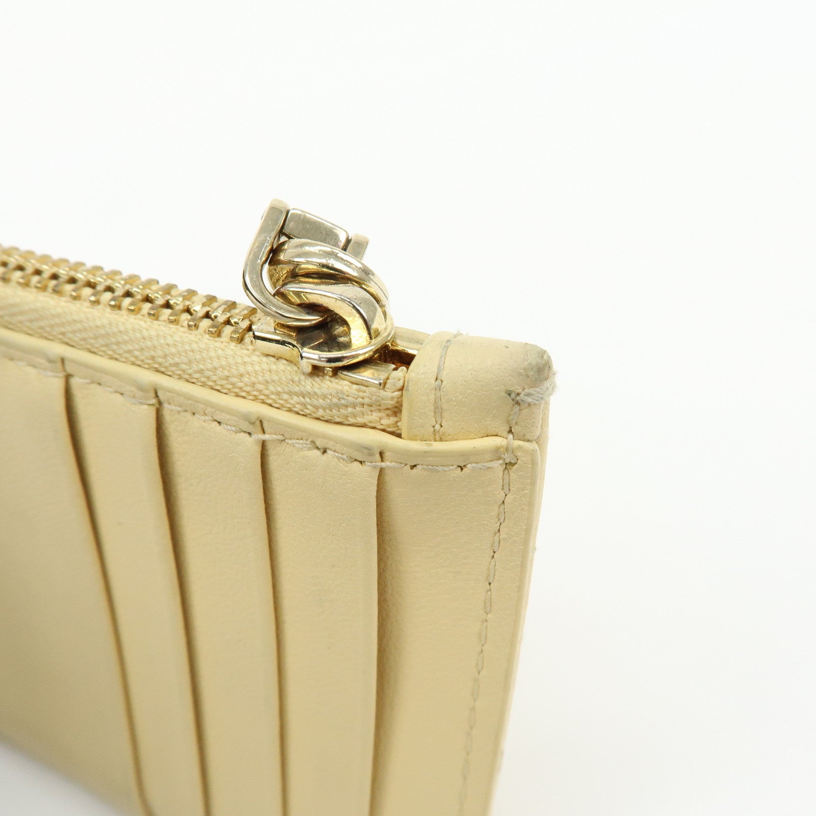 Christian Dior Lady Dior Cannage Cosmos Lambskin Card Case Yellow