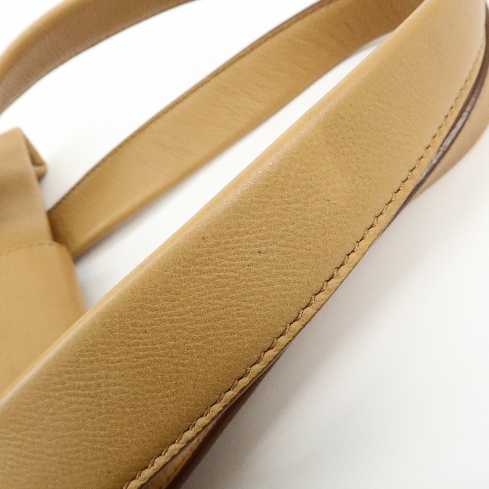 CELINE Blossom Leather Hand Bag Shoulder Bag Beige