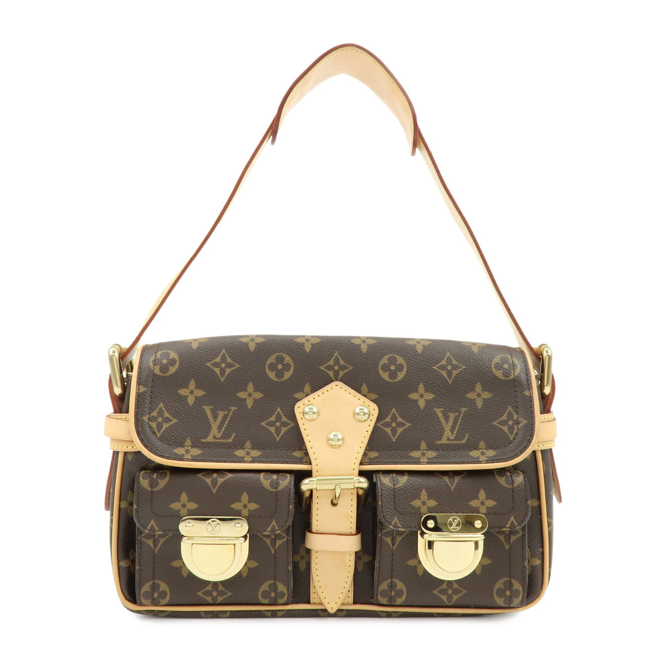 Louis Vuitton Monogram Hudson PM Shoulder Bag Brown M40047