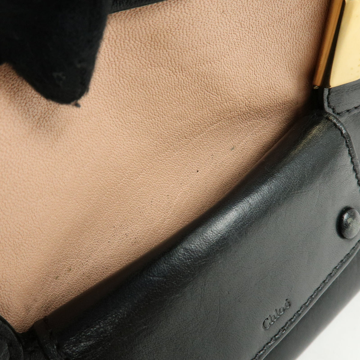 Chloe Alice Leather 2Way Bag Hand Bag Shoulder Bag Black Pink Beige