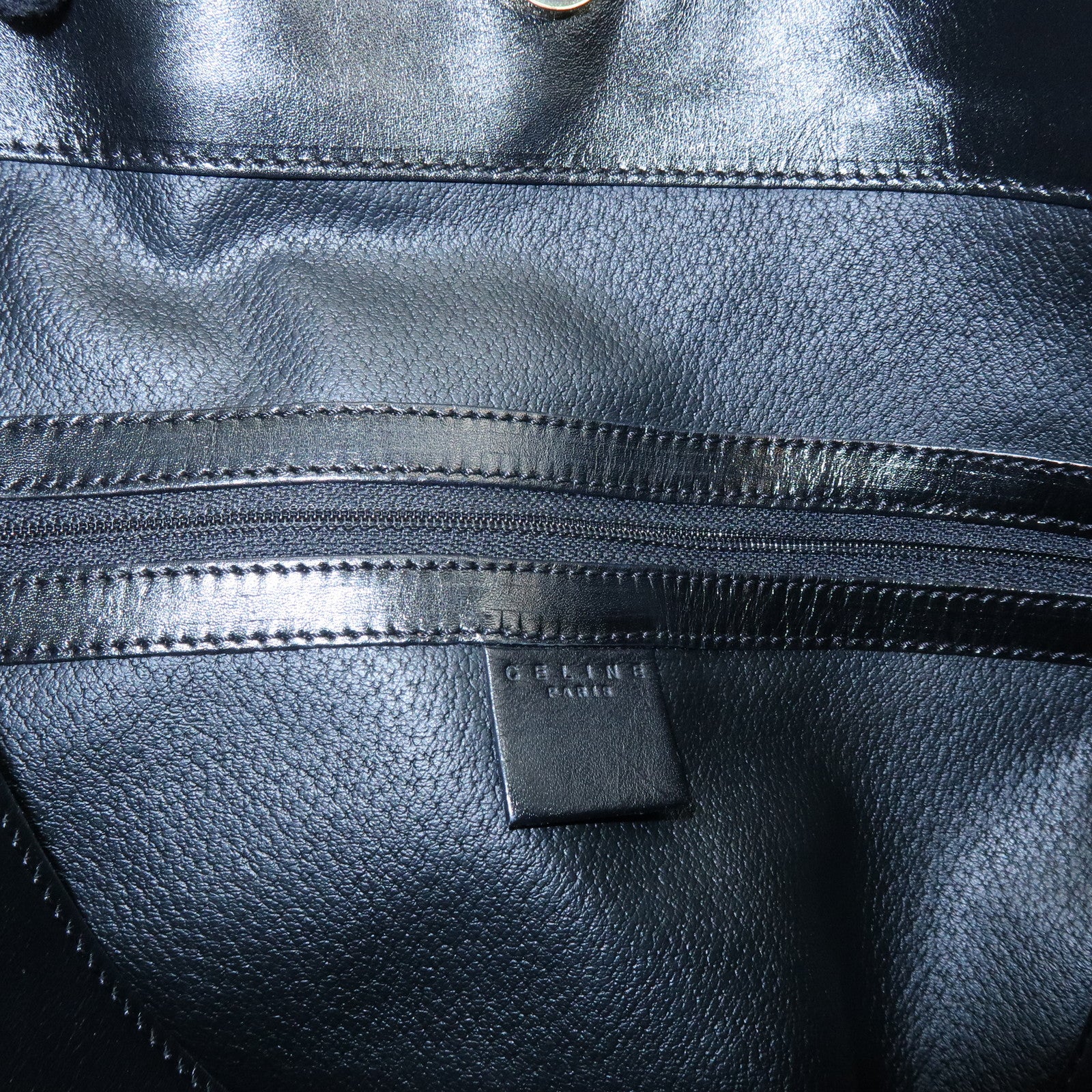 CELINE Macadam PVC Leather Shoulder Bag Brown Black