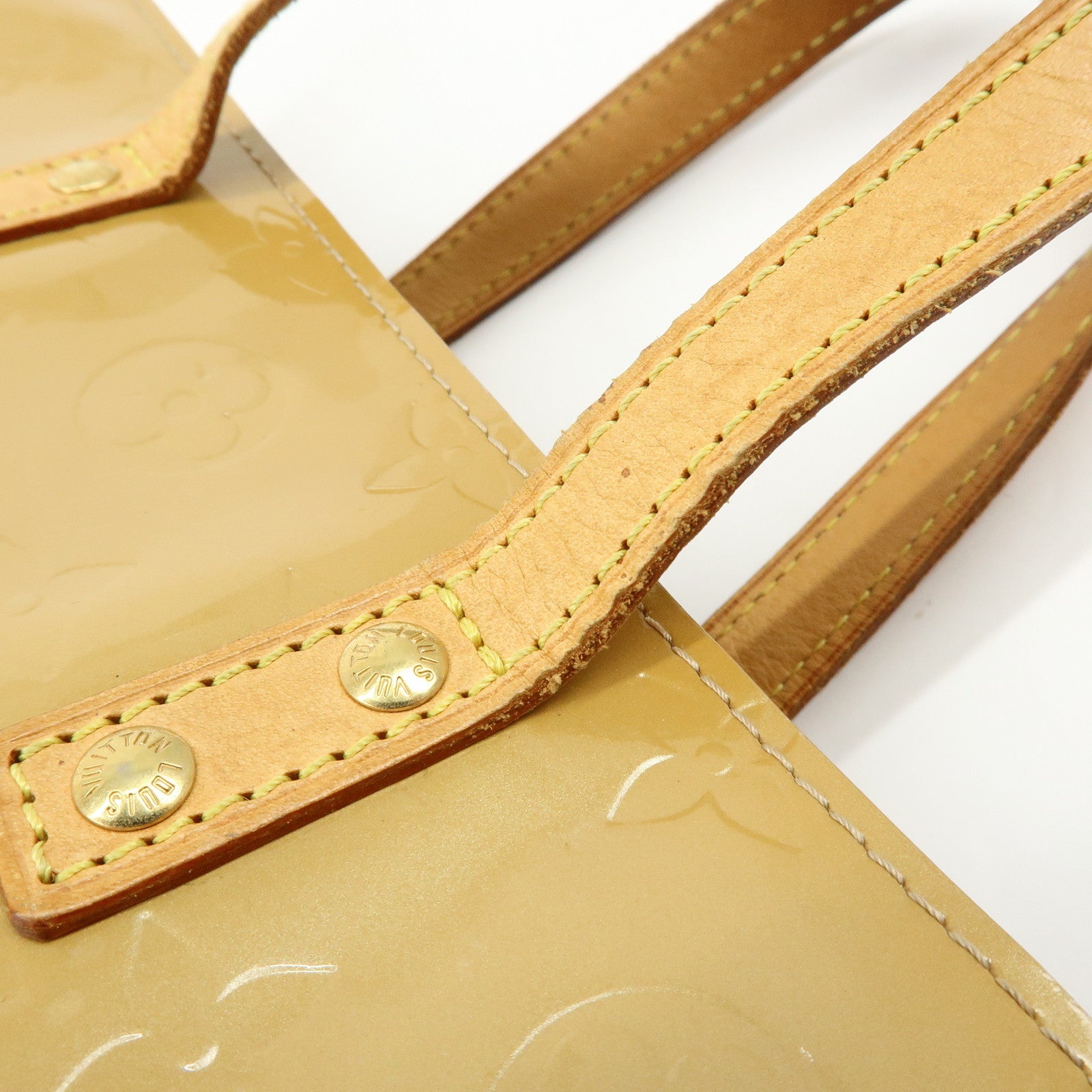 Louis Vuitton Monogram Vernis Reade PM Hand Bag Noisette M91334