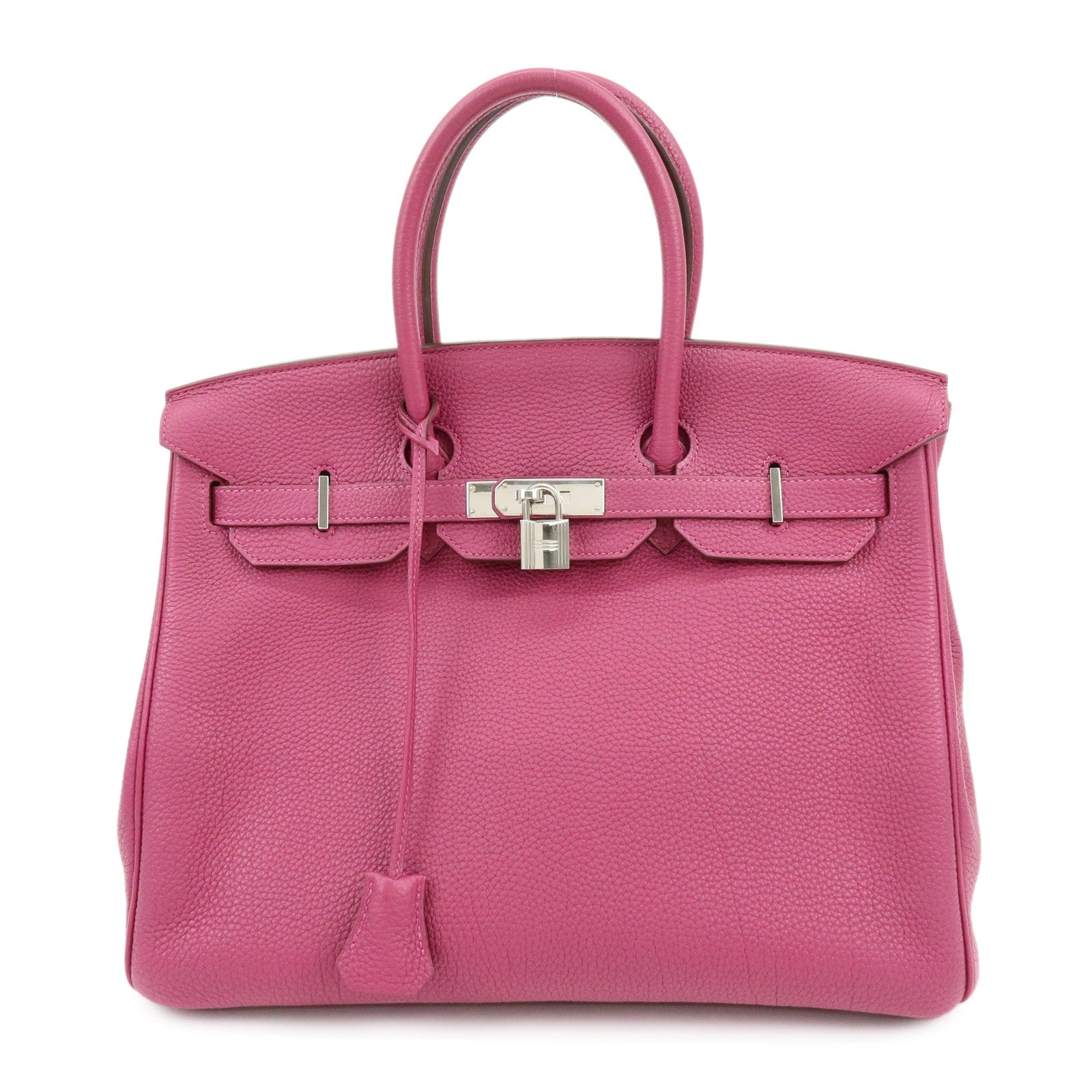 HERMES Birkin 35 Togo Leather Hand Bag □O Stamped Tosca Purple