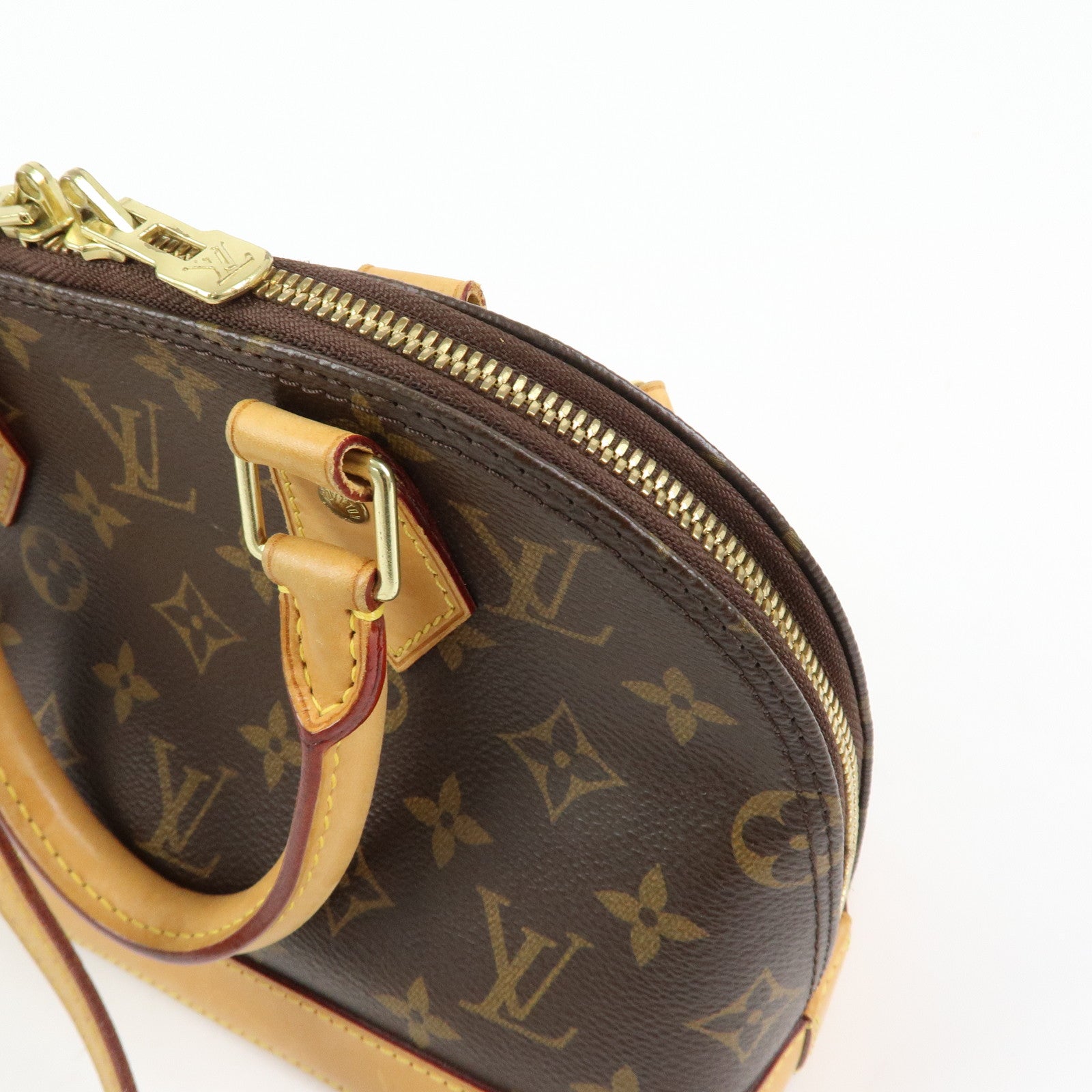 Louis Vuitton Monogram Alma BB 2 Way Hand Bag Shoulder Bag Brown M53152
