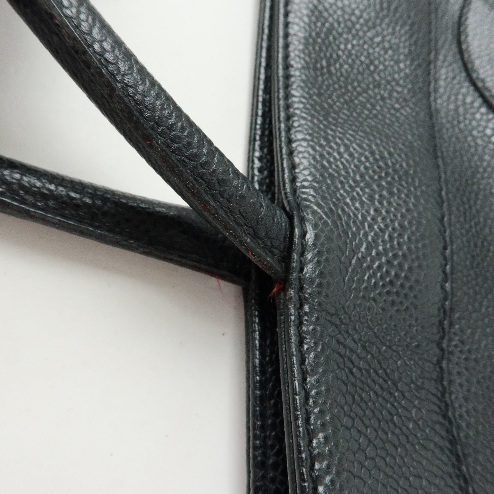 CHANEL COCO Mark Caviarskin Tote Bag Shoulder Bag Black