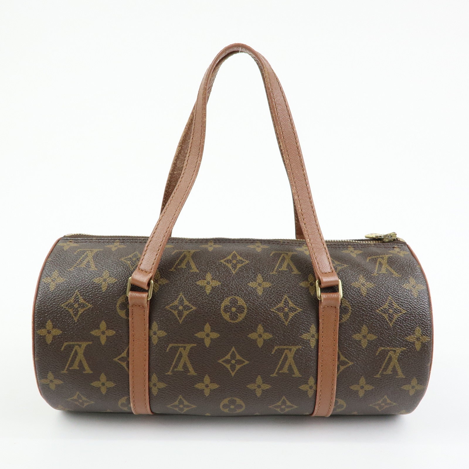 Louis Vuitton Monogram Papillon 30 Hand Bag Brown M51385