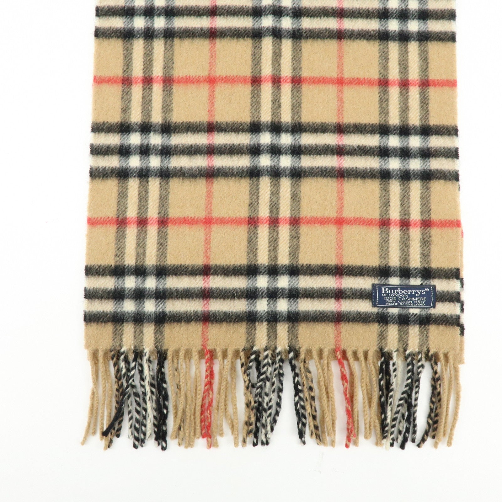 BURBERRY Nova Plaid Cashmere100% Scarf Camel Beige Black Red
