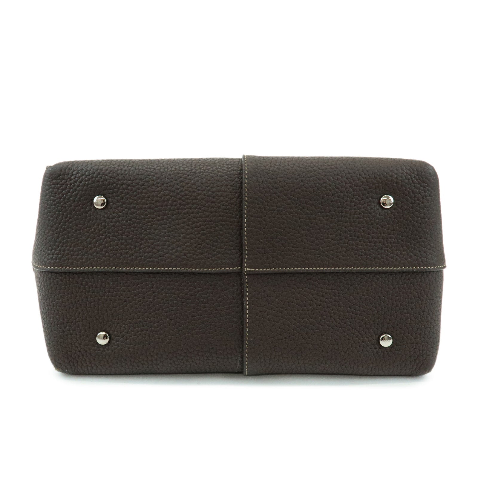TOD'S Di Leather 2Way Bag Hand Bag Shoulder Bag Dark Brown