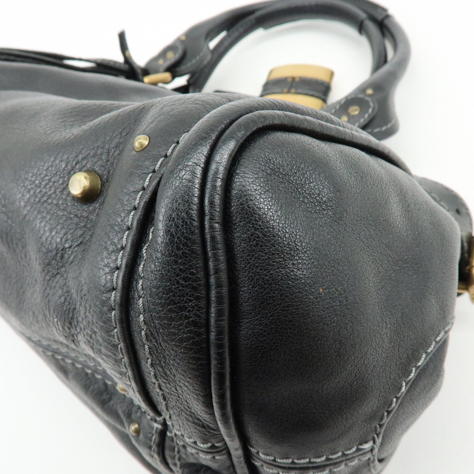 Chloe Paddington Leather Hand Bag Shoulder Bag Black