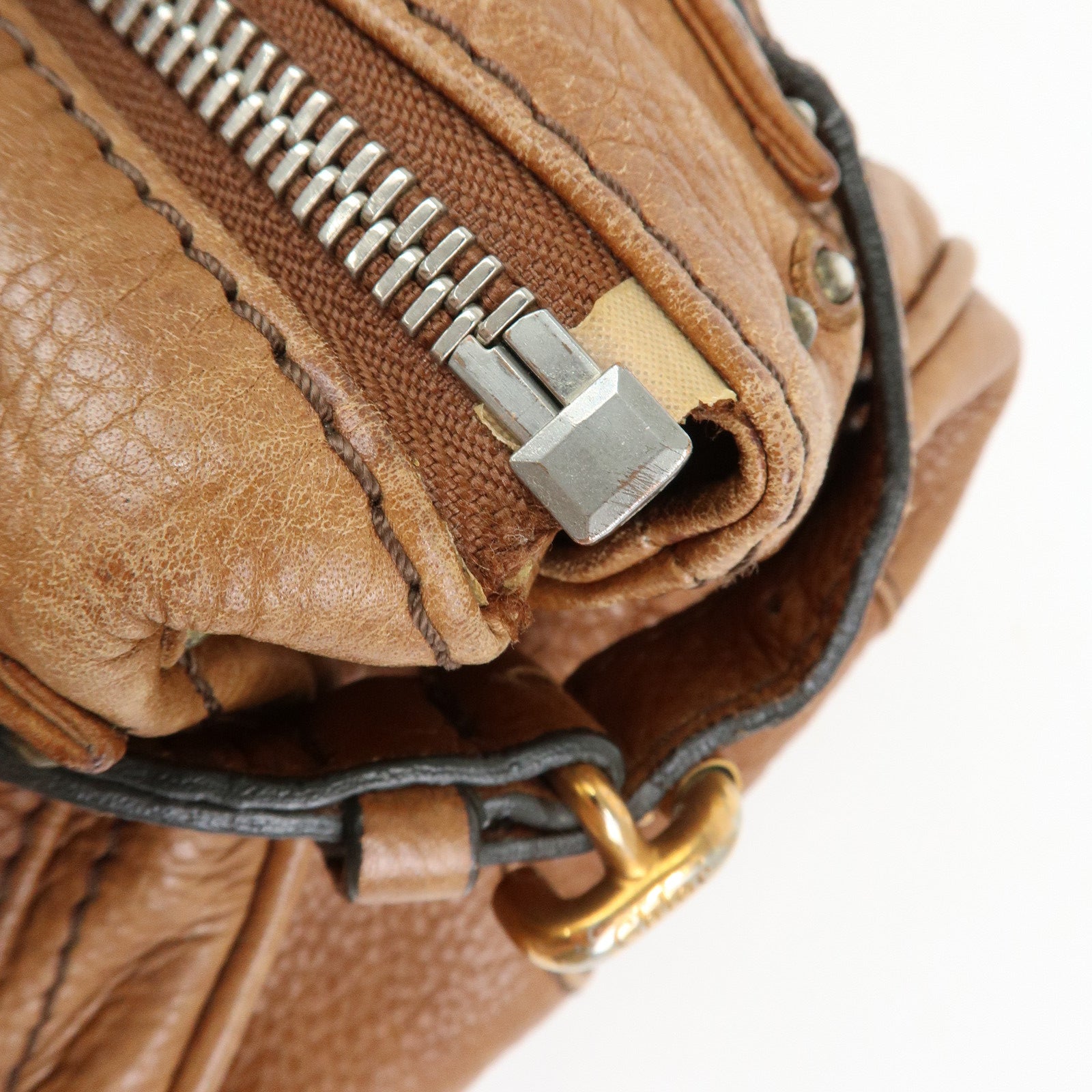 Chloe Paddington Medium Leather Hand Bag Shoulder Bag Brown