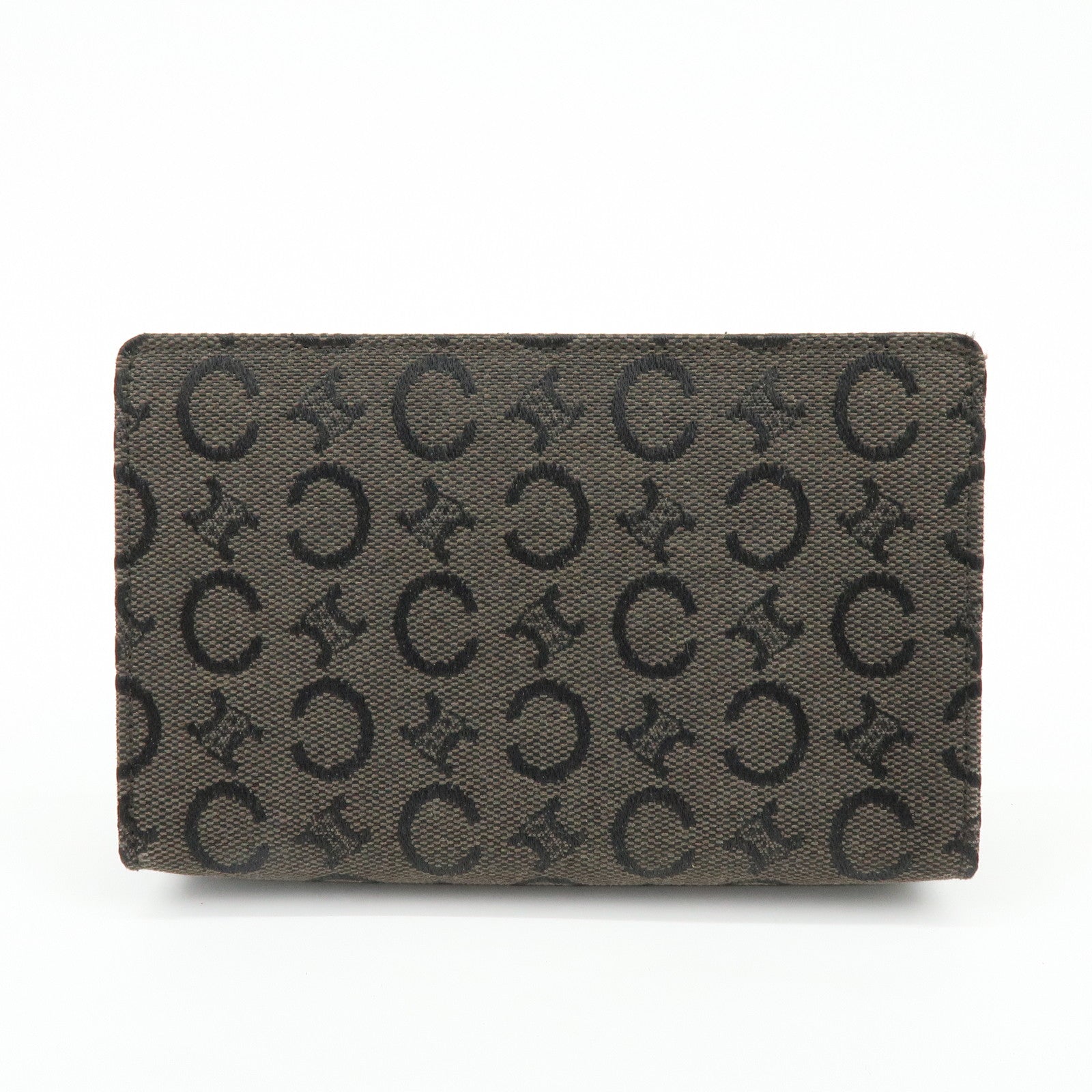 CELINE C Macadam Canvas Mini Cosmetic Pouch Makeup Bag Brown