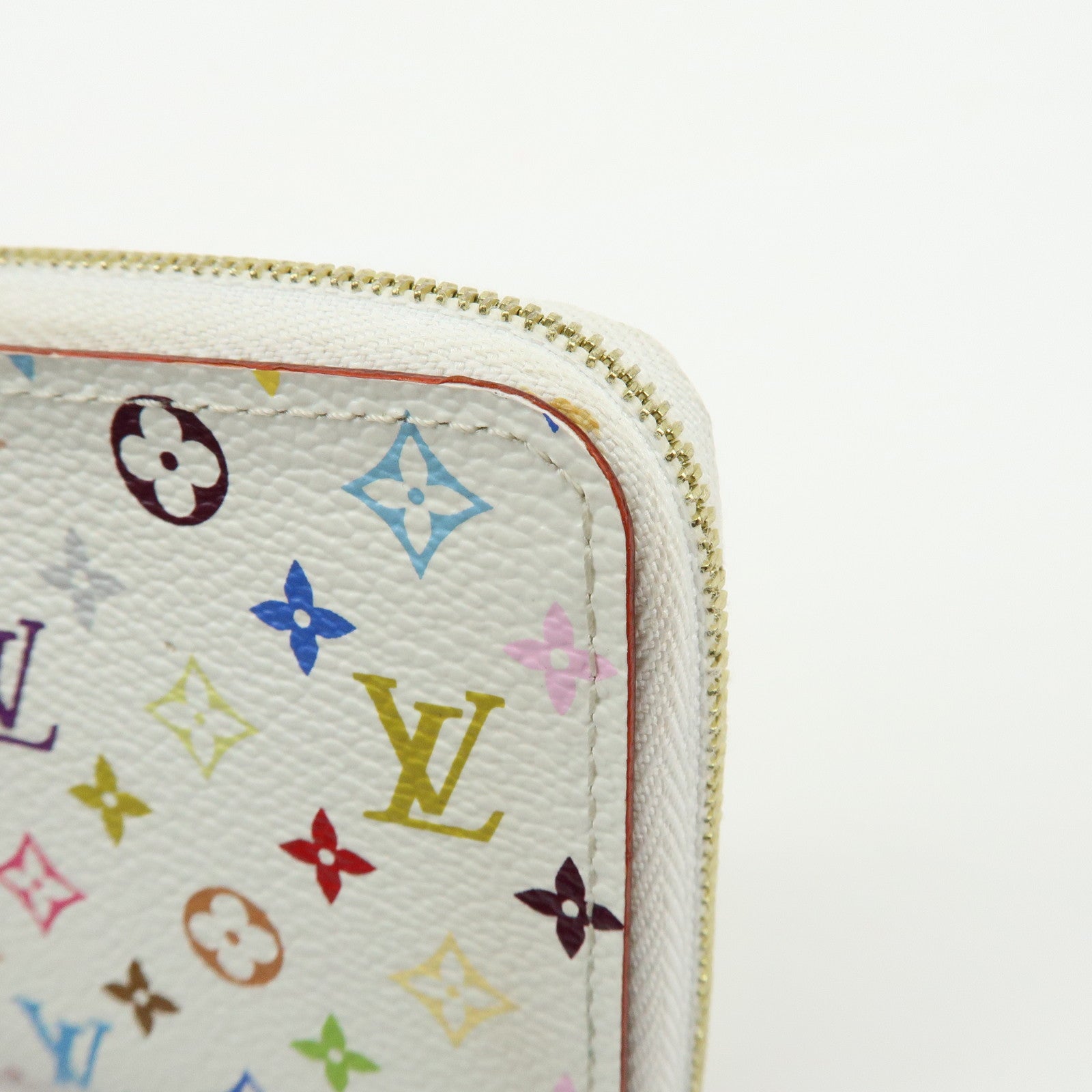 Louis Vuitton Monogram Multicolor Round Zippy Coin Purse Blanc M93741