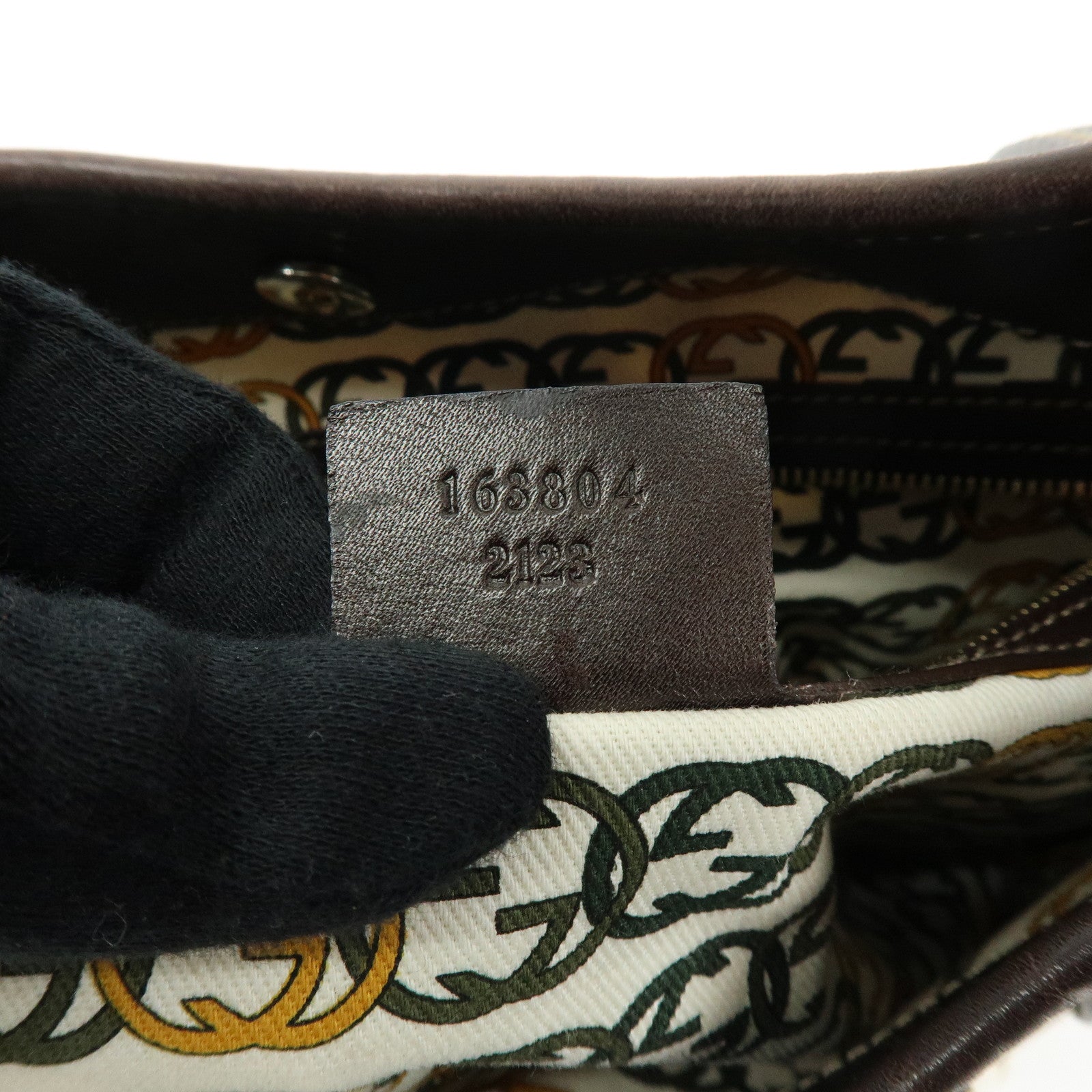 GUCCI 85th Anniversary Horsebit Velour Leather Shoulder Bag 163804