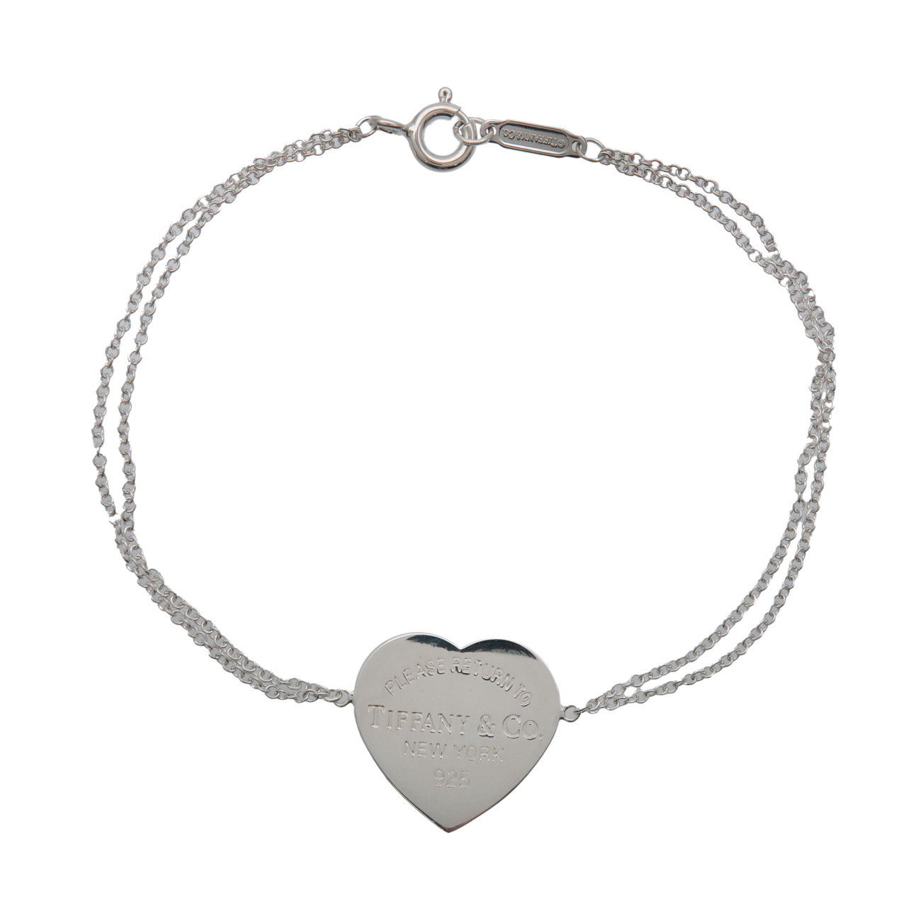 Tiffany & Co Return to Tiffany Heart Tag Double Chain Bracelet SV925
