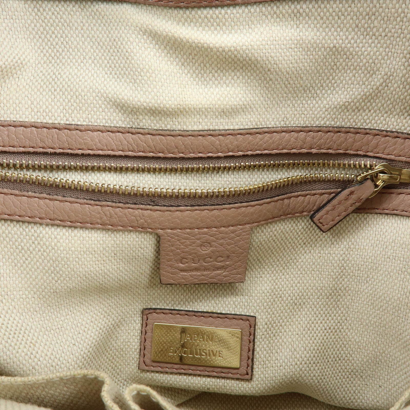 GUCCI SOHO Interlocking G 2Way Hand Bag Japan Limited Pink Beige 336751