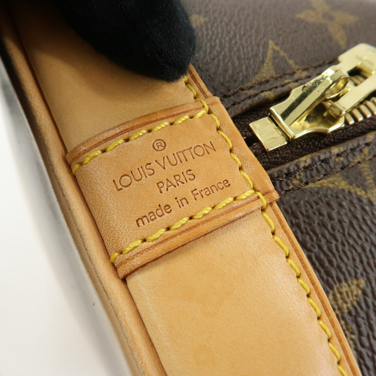Louis Vuitton Monogram Alma Canvas Leather Hand Bag Brown M51130