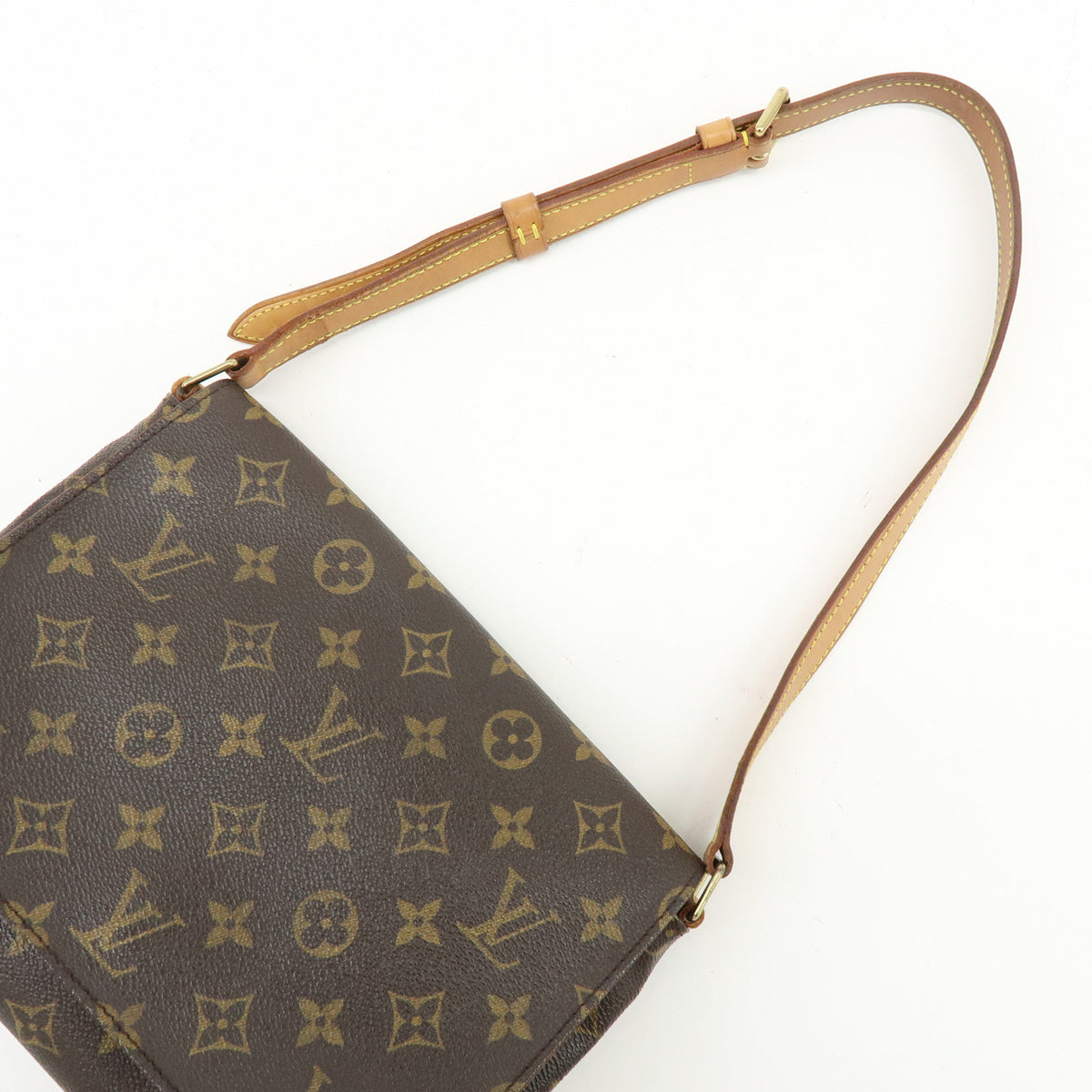 Louis Vuitton Monogram Musette Tango Short Shoulder Bag Brown M51257