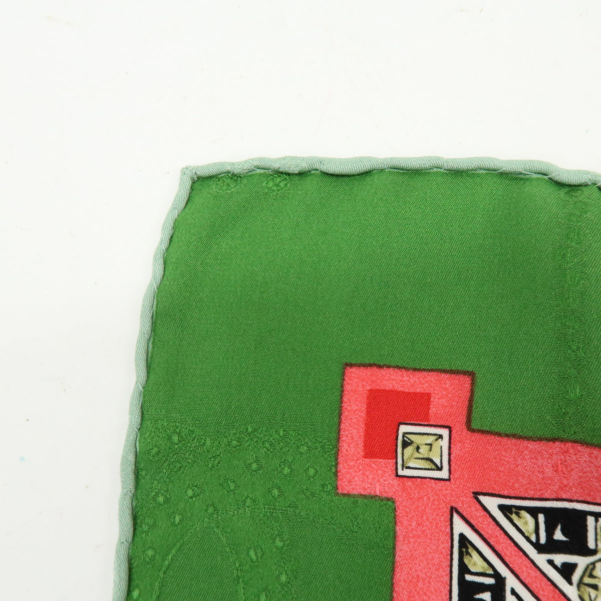 Cartier Must de Cartier Silk 100% Scarf Pink Green Multicolor