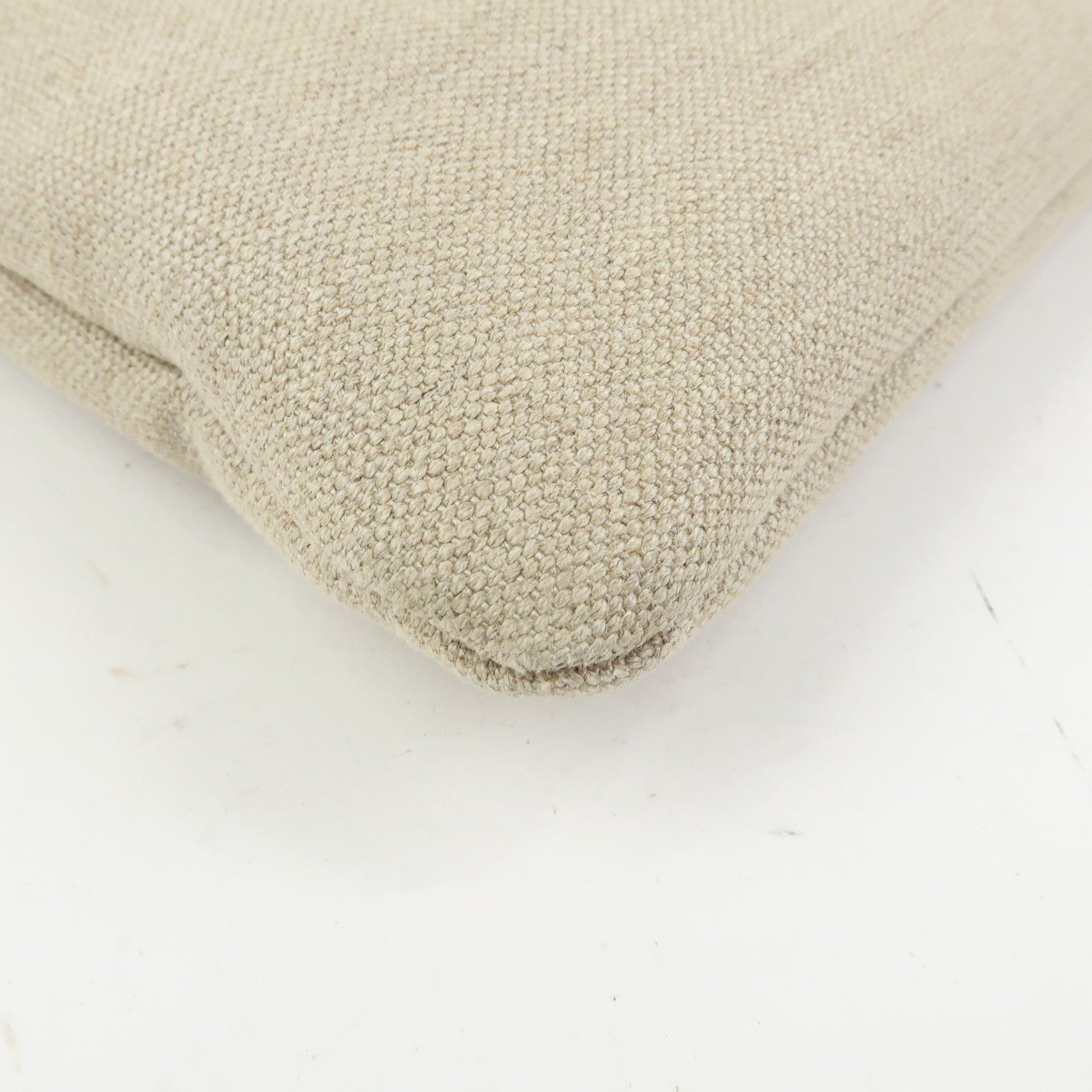 SAINT LAURENT PARIS Kahara Canvas Leather Tote Bag Hand Bag Natural