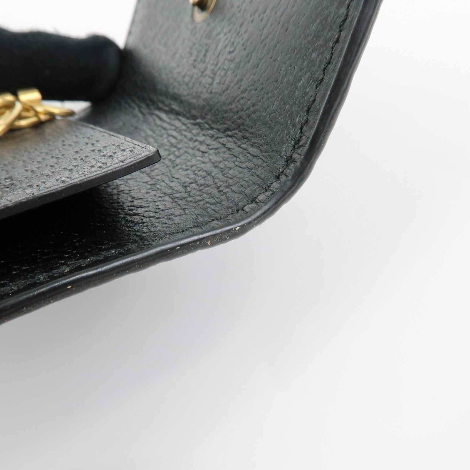 GUCCI Animalier Bee Leather 6 Ring Key Case Key Holder Black 523683