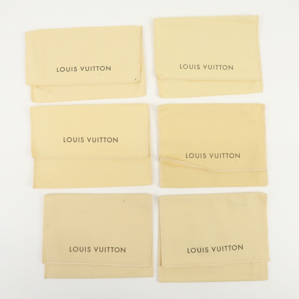 Louis Vuitton Lot of 25 Dust Bag Storage Bag Flap Style Beige