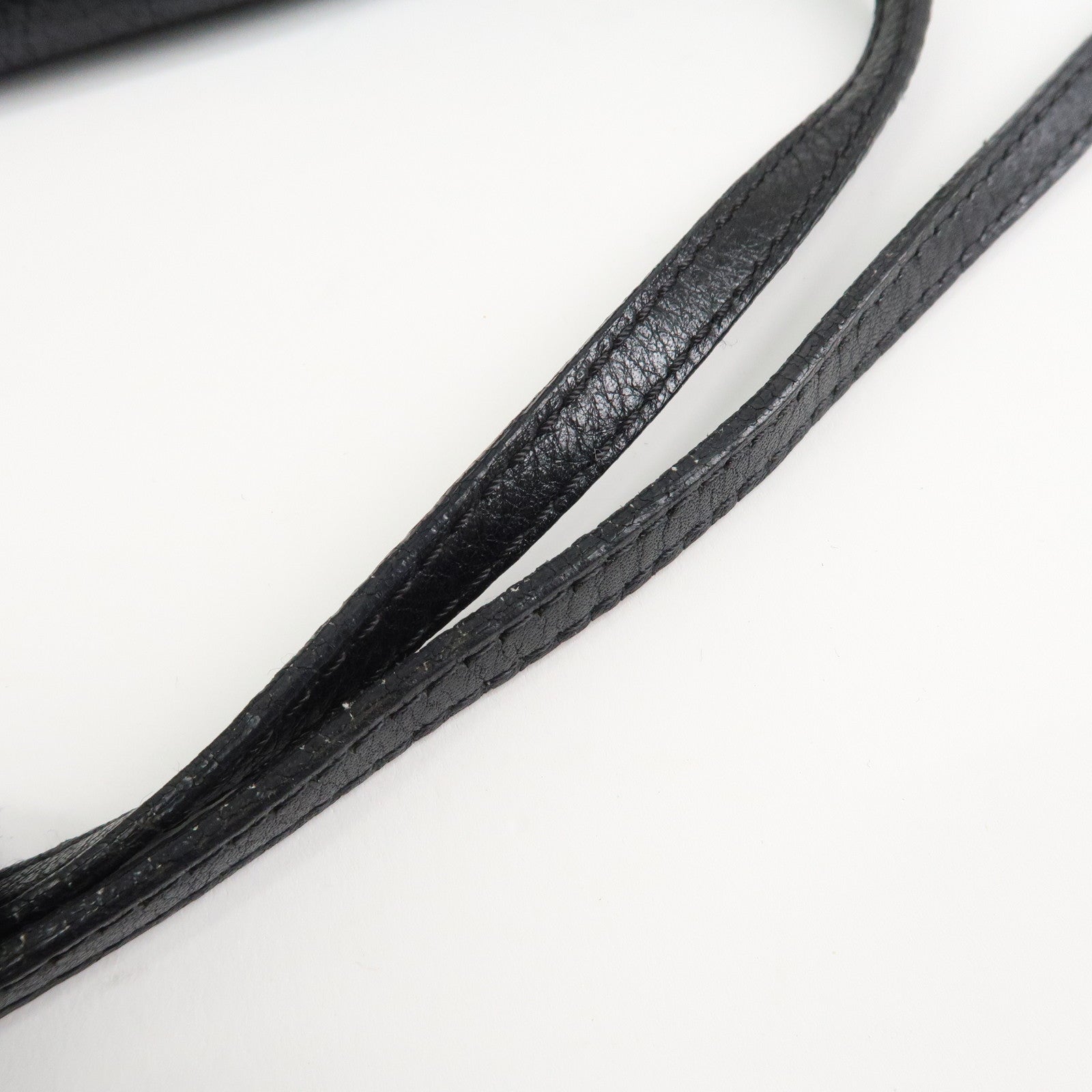 Chloe Lily Metal Ribbon Leather 2Way Shoulder Bag Hand Bag Black Used