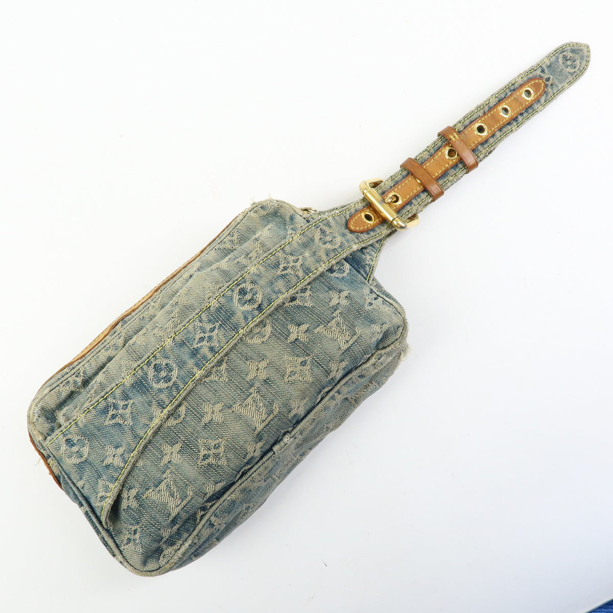 Louis Vuitton Monogram Denim Bum Bag Waist Bag Blue M95347