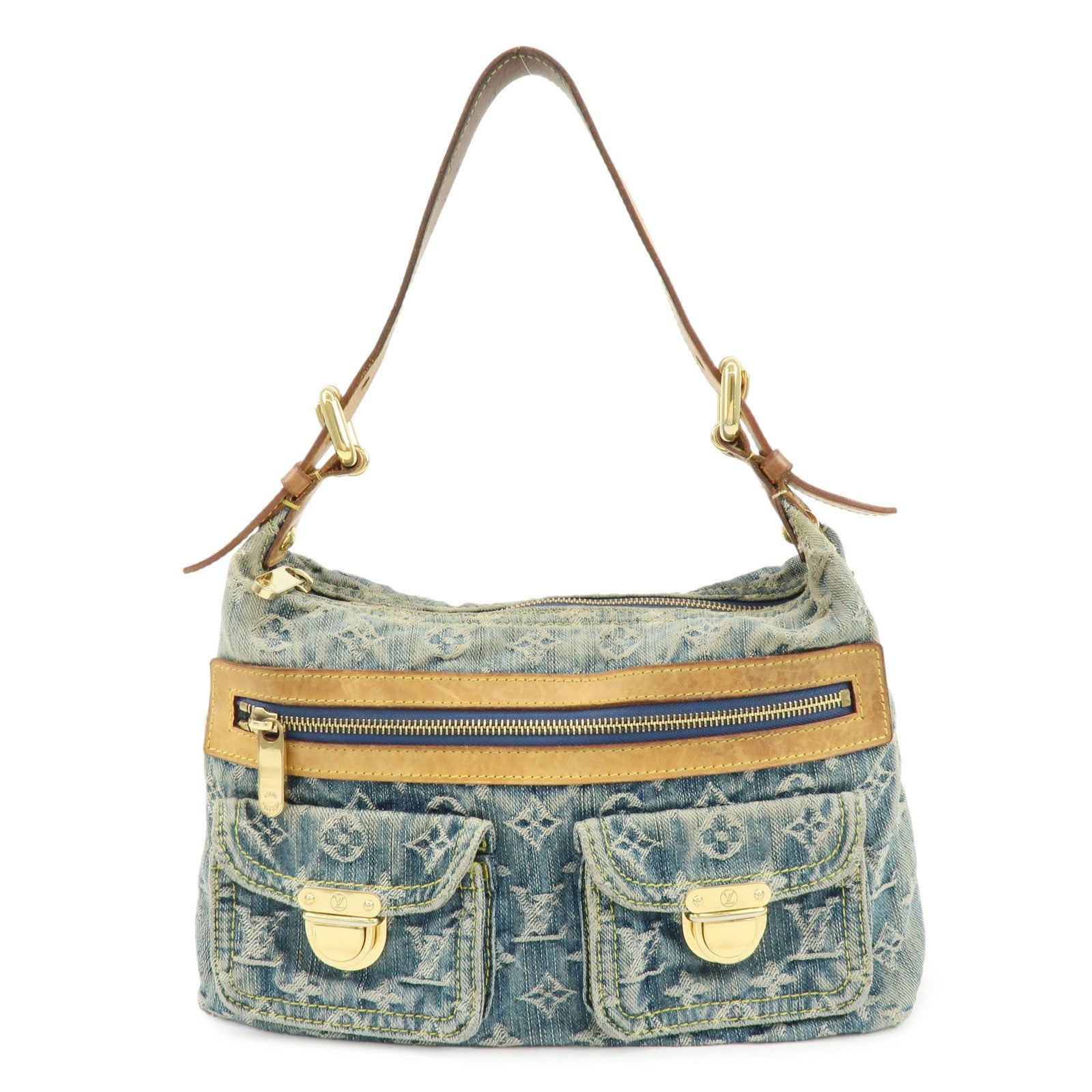 Louis Vuitton Monogram Denim Baggy PM 2Way Bag Shoulder Bag M95049