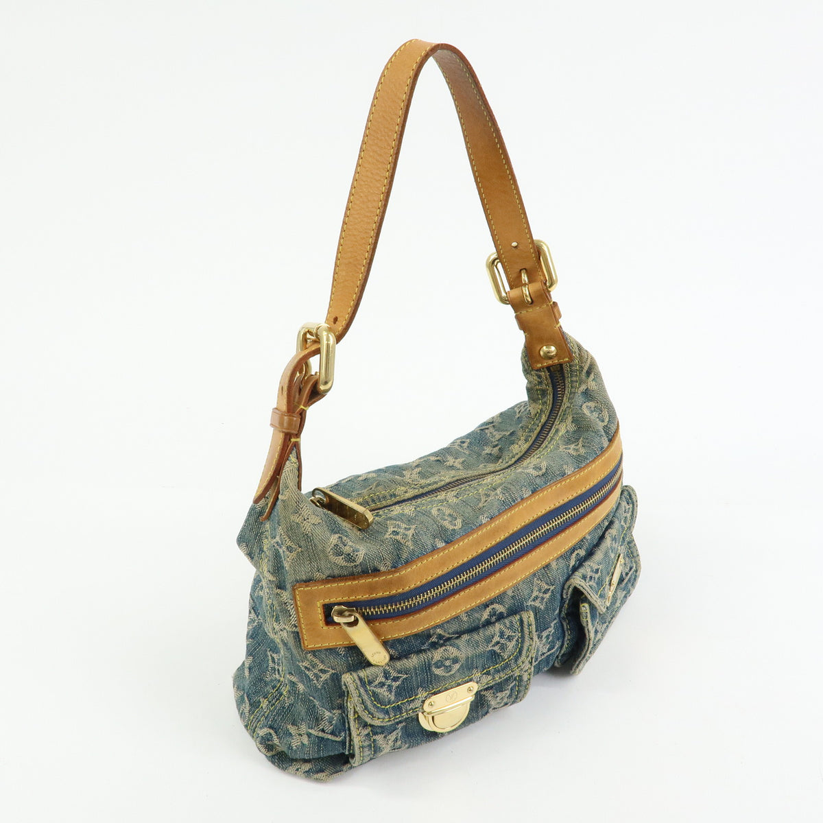 Louis Vuitton Monogram Denim Baggy PM 2Way Bag Shoulder Bag M95049