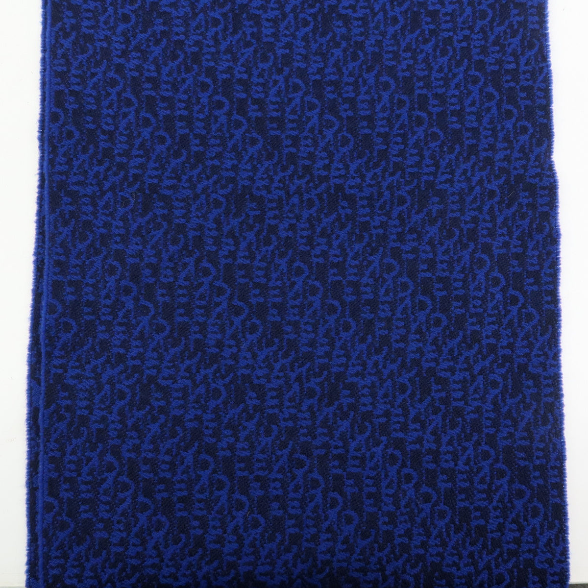 FENDI Zucca Lot of 2 Wool 100% Fringe Scarf Brown Blue