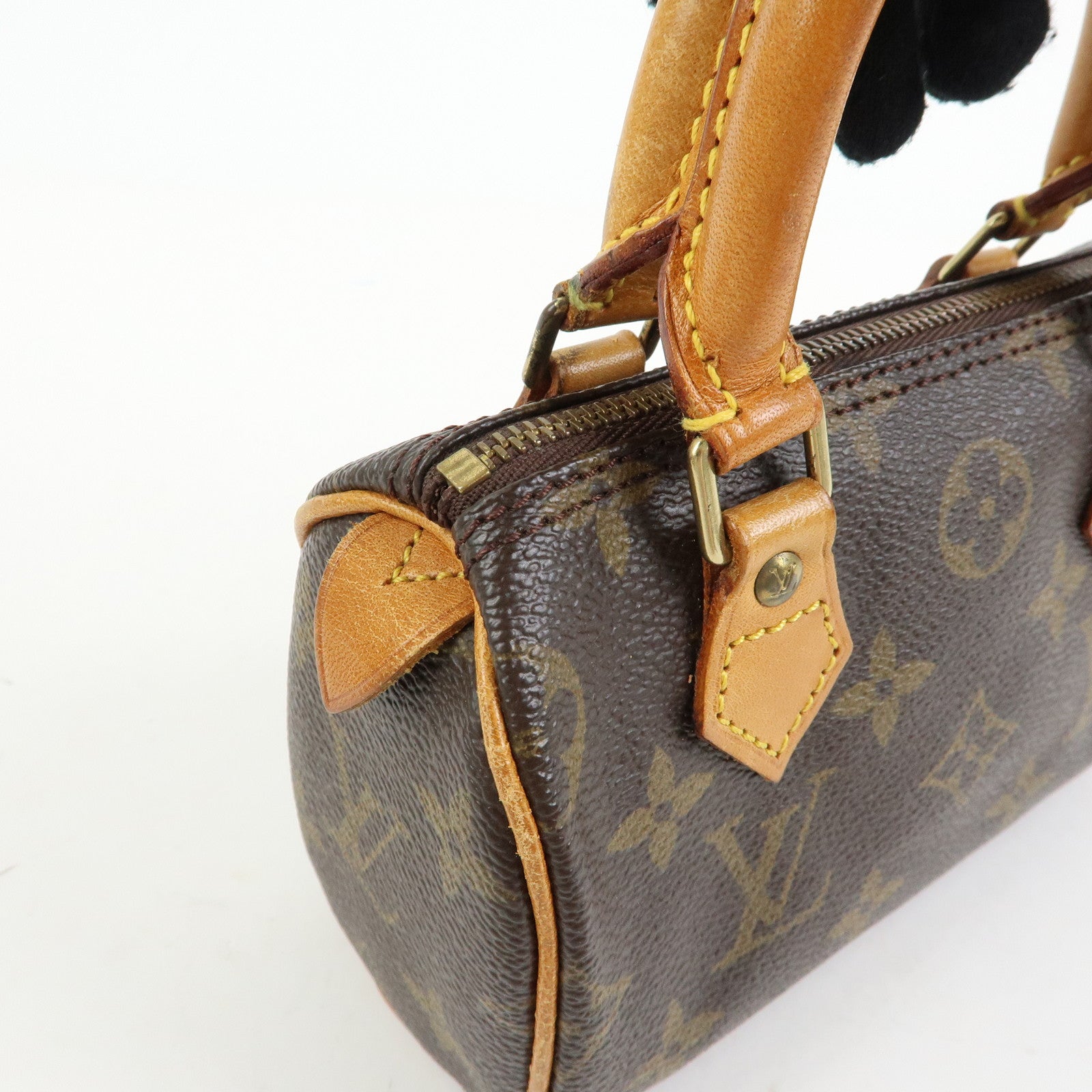 Louis Vuitton Monogram Mini Speedy Shoulder Hand Bag Brown M41534