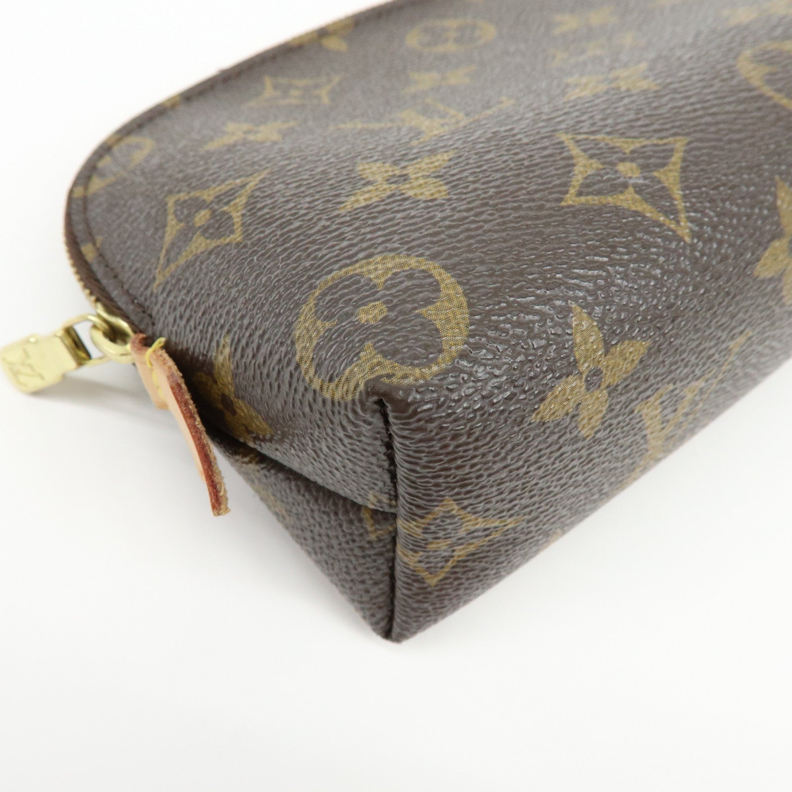 Louis Vuitton Monogram Pochette Cosmetic PM Pouch Brown M47515