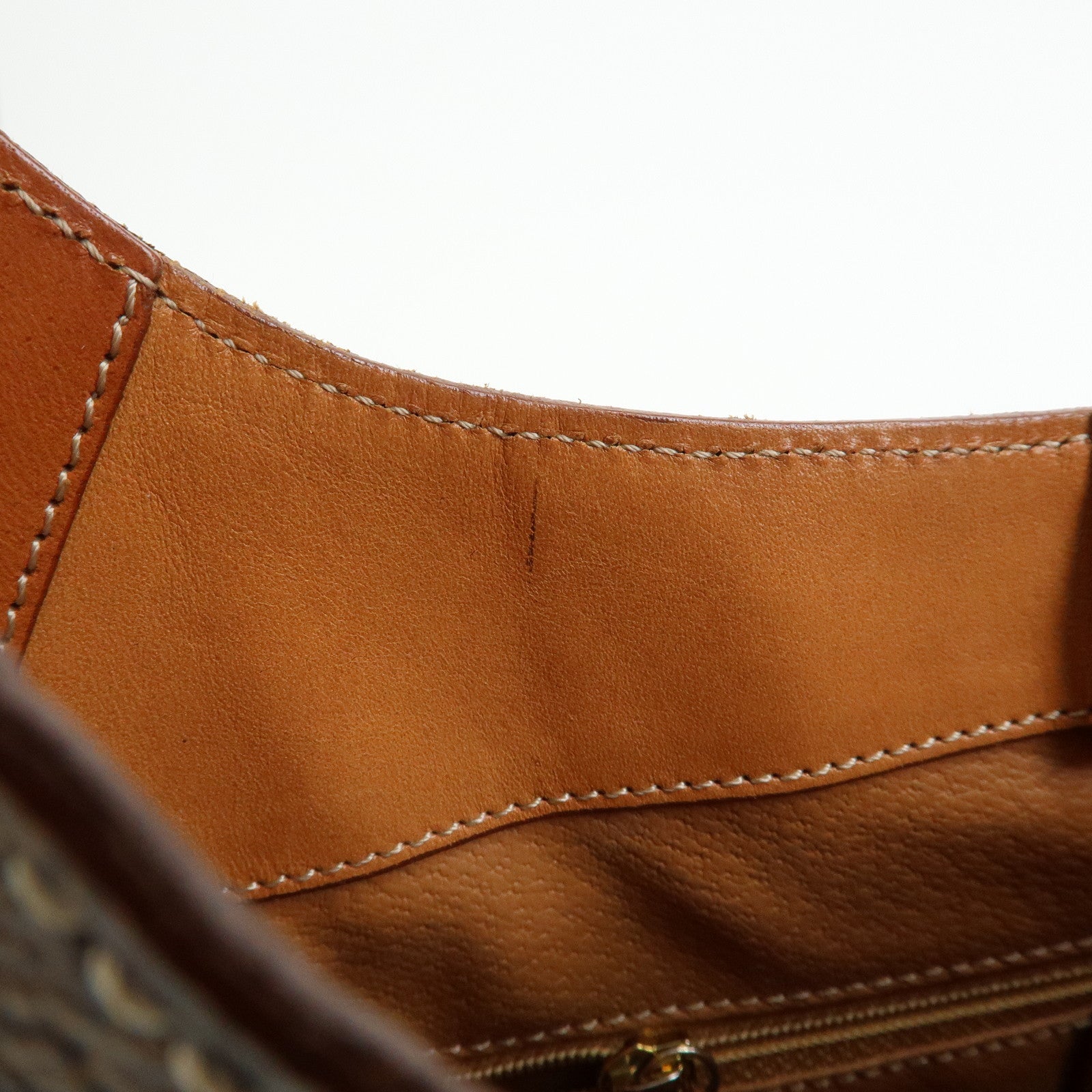 CELINE Macadam PVC Leather Shoulder Bag Brown