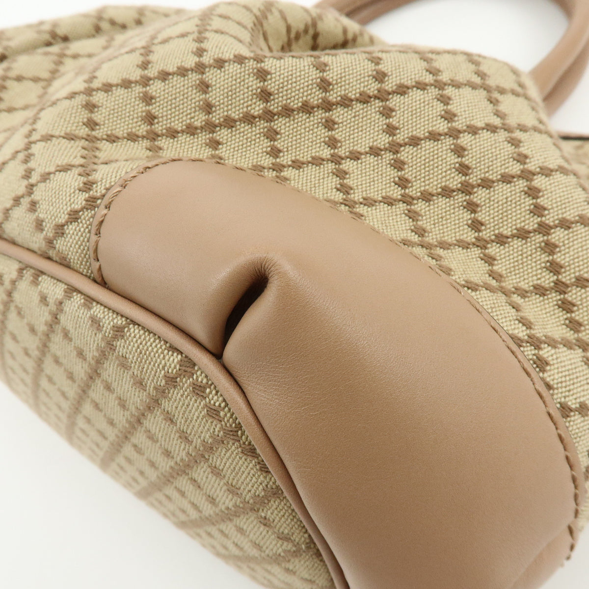 GUCCI Sukey Diamante Interlocking G GG Canvas Leather 2Way Bag 247902