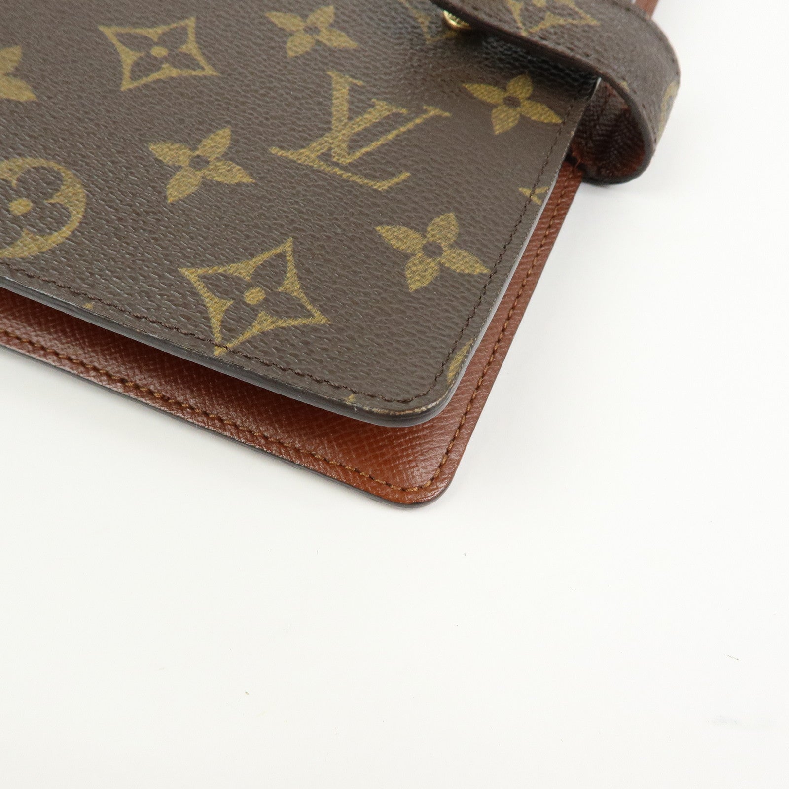Louis Vuitton Monogram Agenda MM Planner Cover Brown R20105