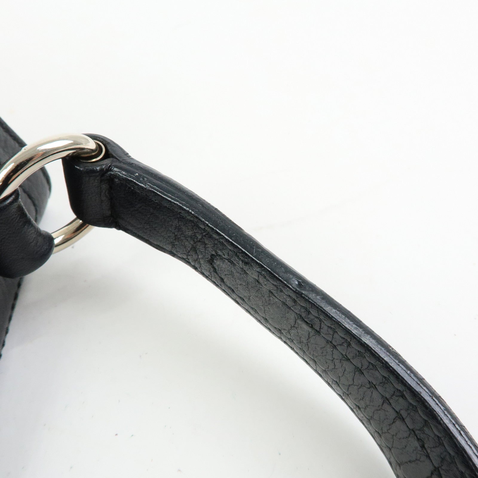 SAINT LAURENT PARIS Muse Two Leather 2Way Hand Bag Black