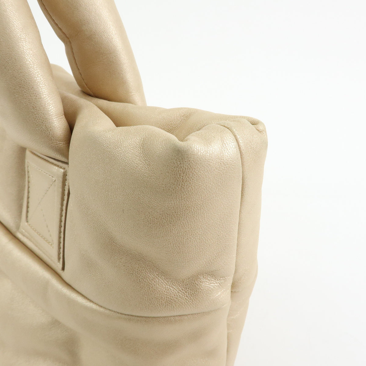 CHANEL COCO Cocoon Nylon Leather Medium Tote Bag Hand Bag Gold A48611
