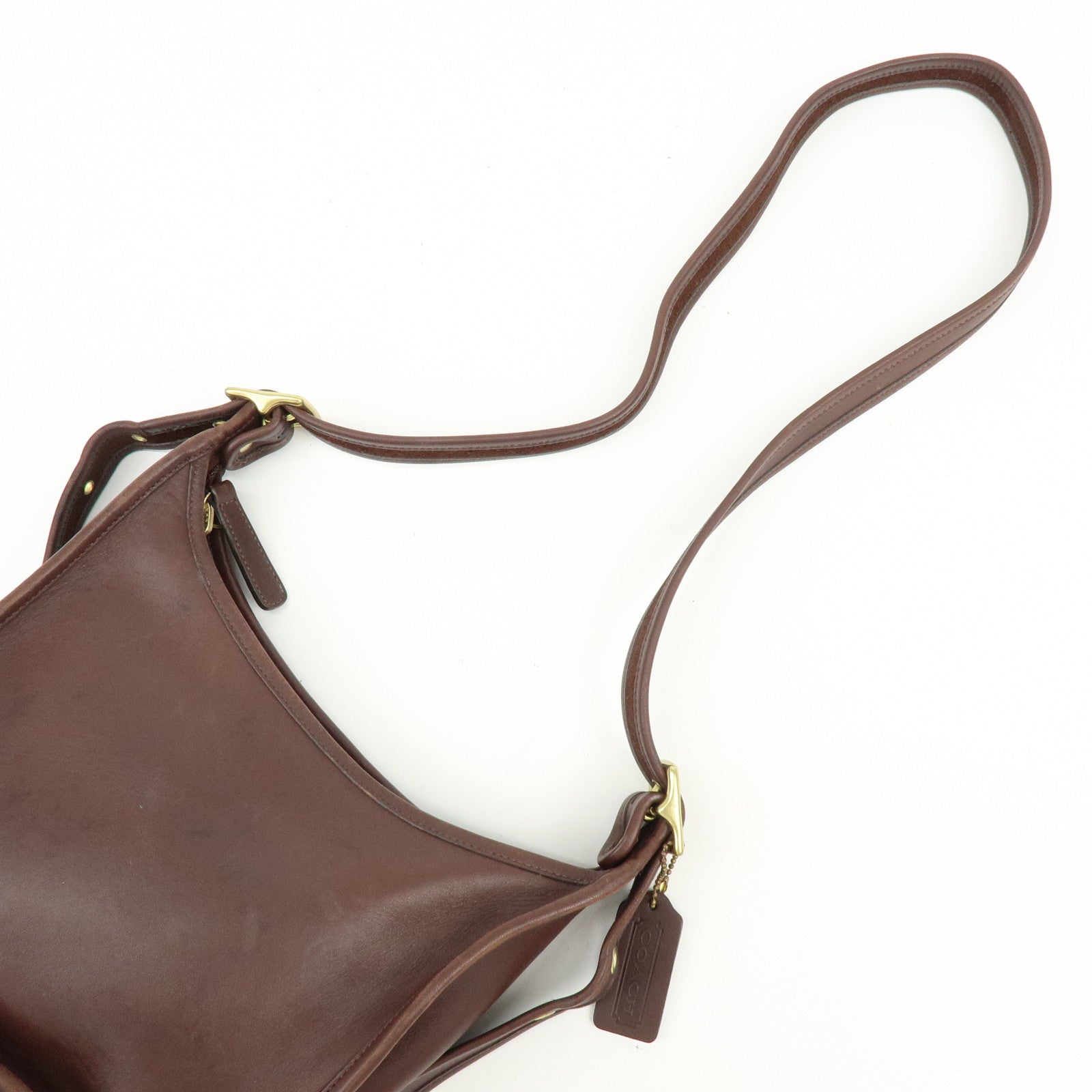 COACH Ergo Embossed Leather Shoulder Bag Hand Bag Ivory Brown Lot
