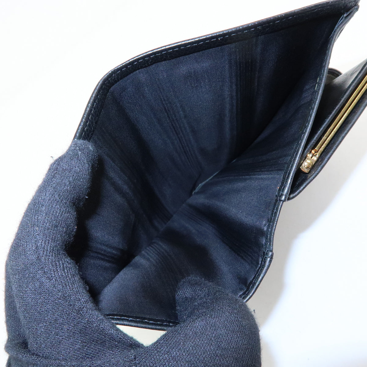 CHANEL COCO Mark Caviarskin Bi-fold Long Wallet  Black A82281