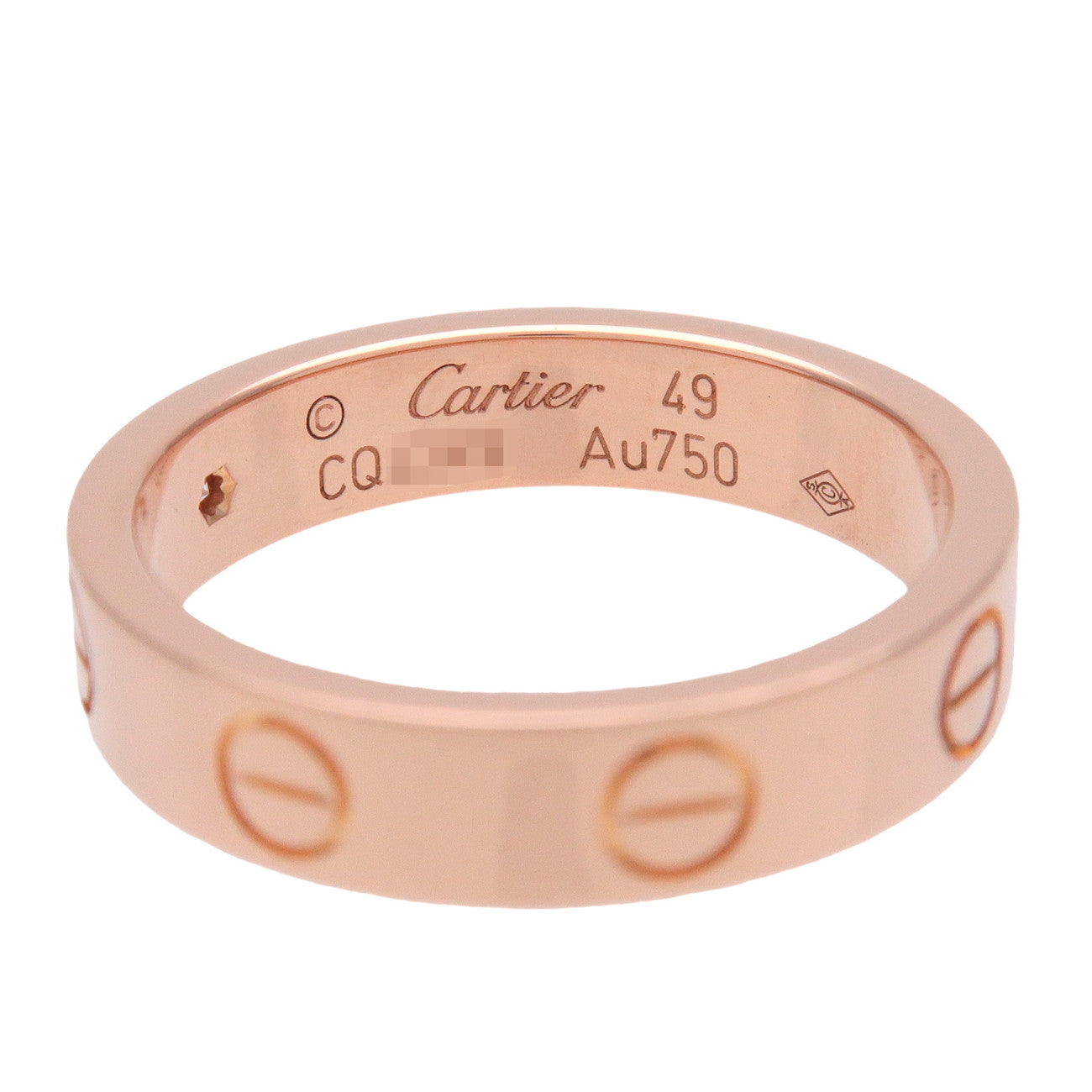 Cartier Mini Love 1P Diamond Ring K18 750PG #49 US5 EU49 HK10