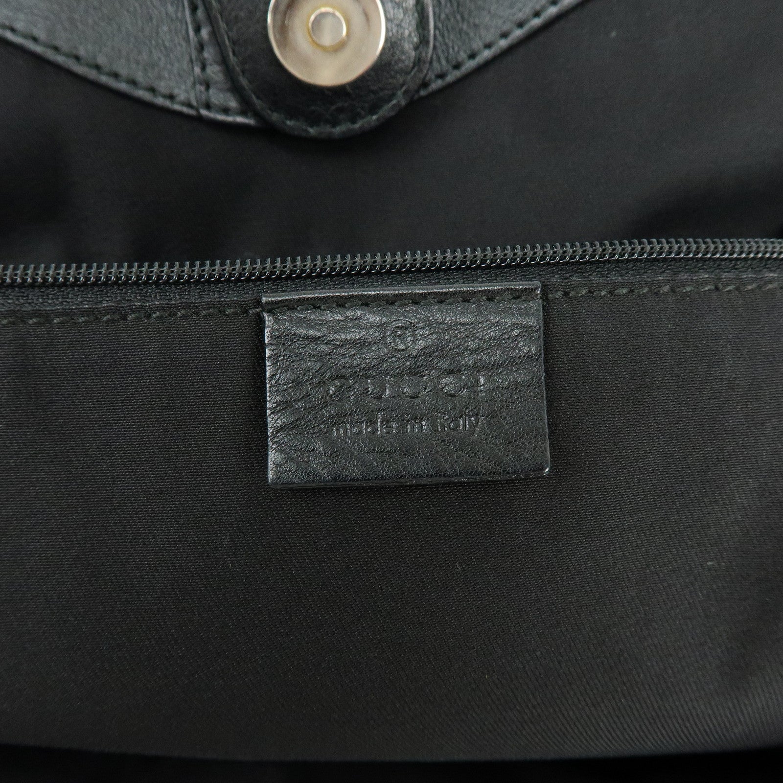 GUCCI Sukey GG Canvas Leather Tote Bag Hand Bag Black 211944