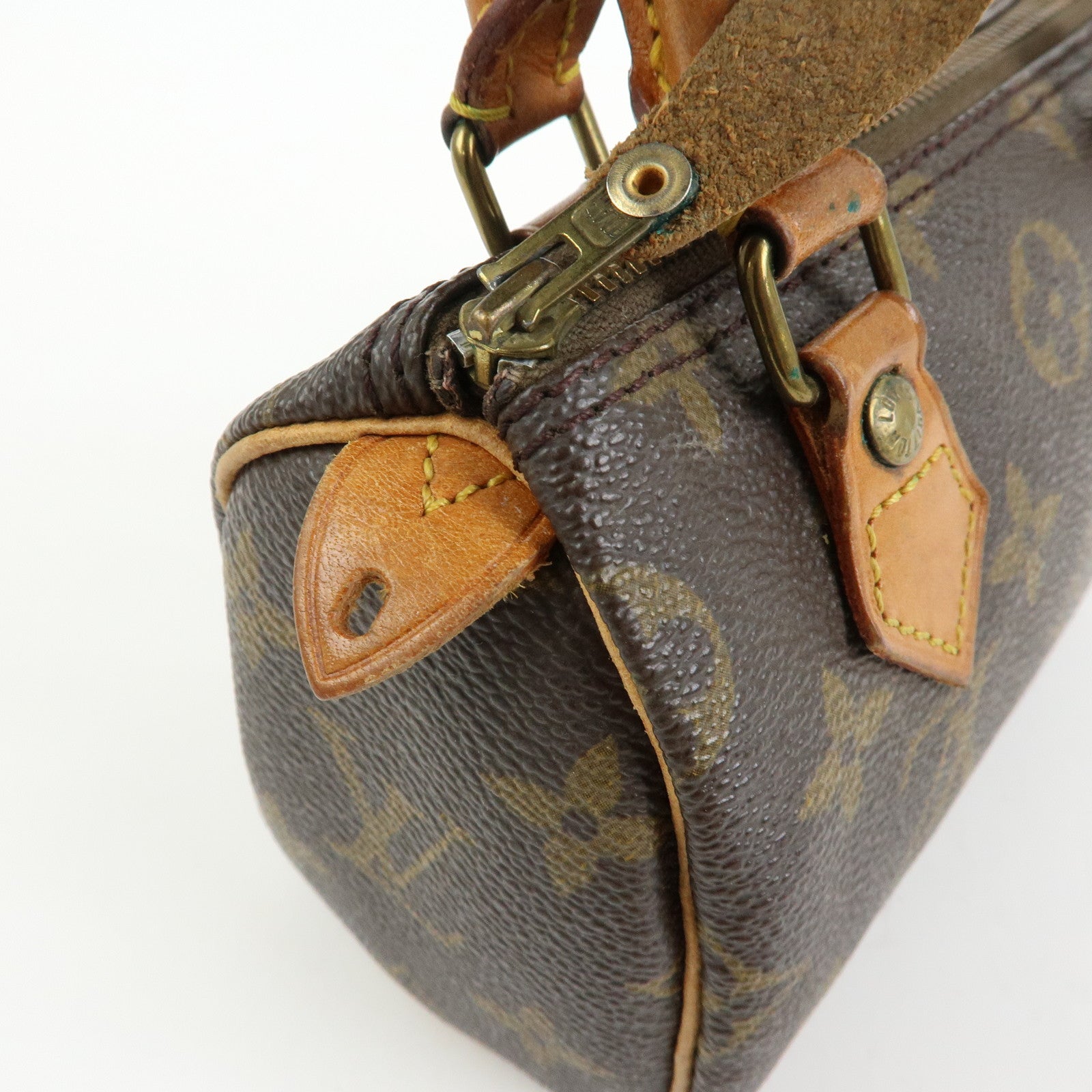 Louis Vuitton Monogram Canvas Mini Speedy Hand Bag & Strap M41534