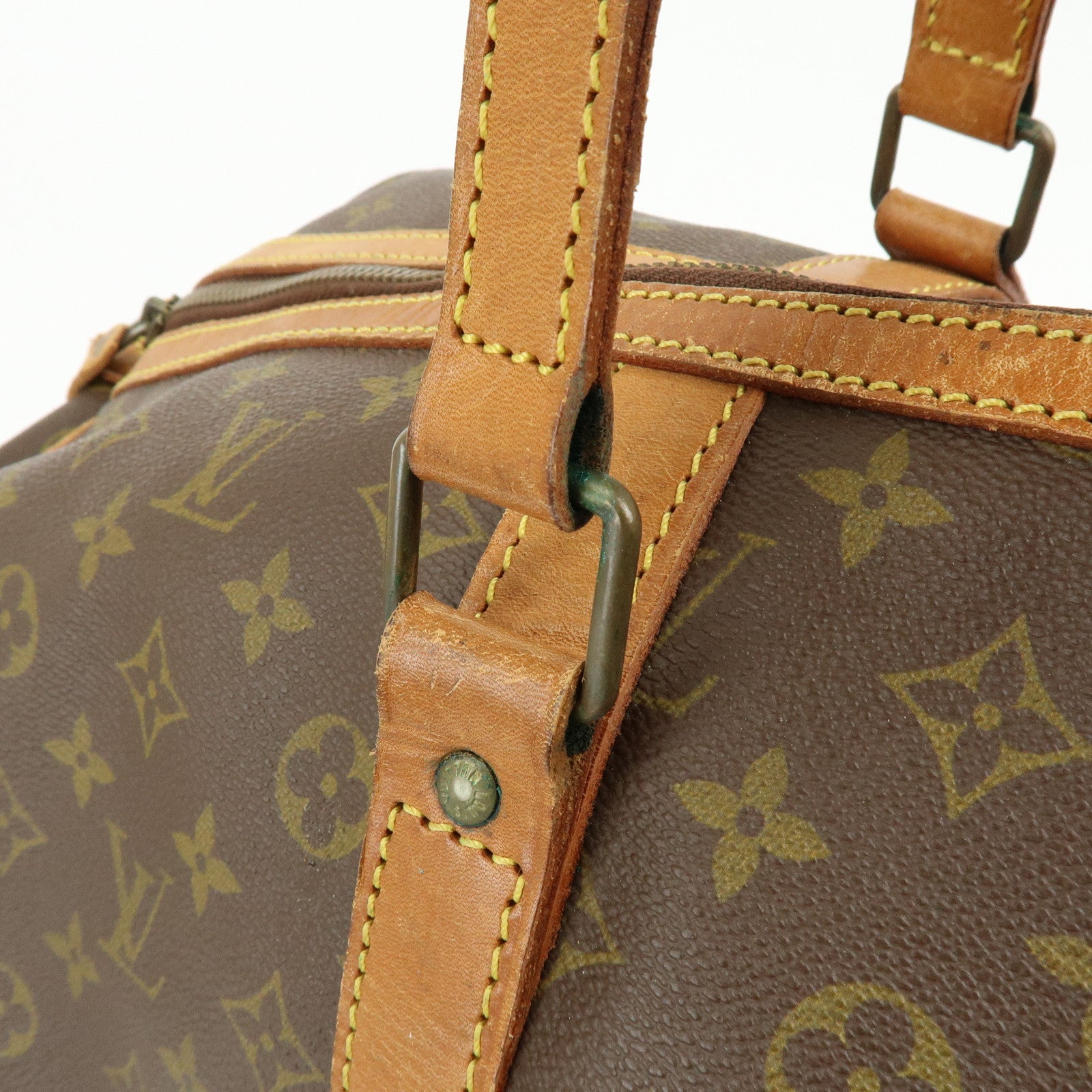 Louis Vuitton Monogram Sac Souple 55 Boston Bag Brown M41622