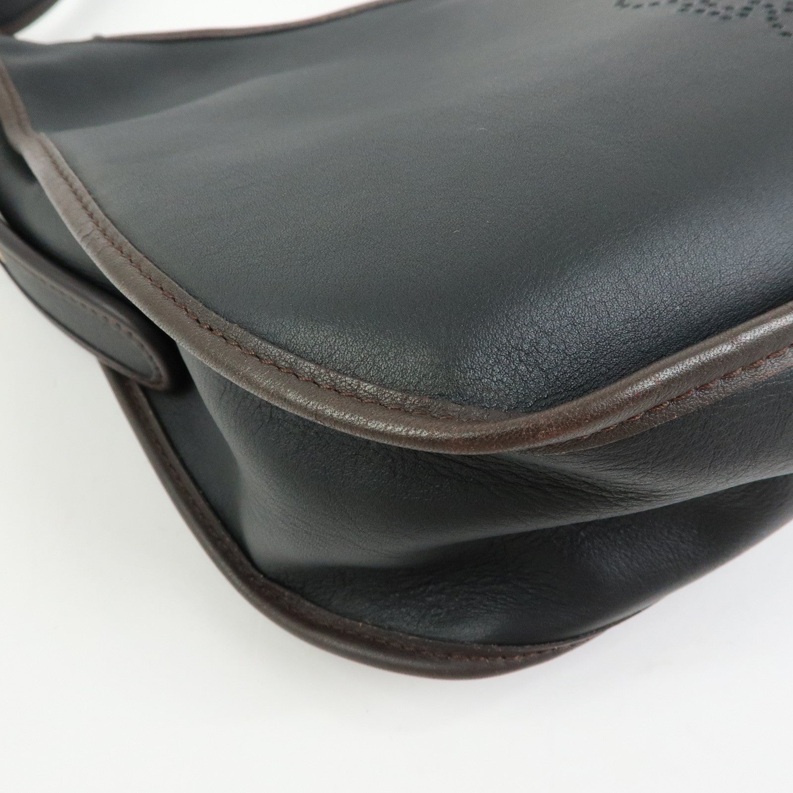 LOEWE Anagram Leather Sophia Shoulder Bag Crossbody Bag Black Brown