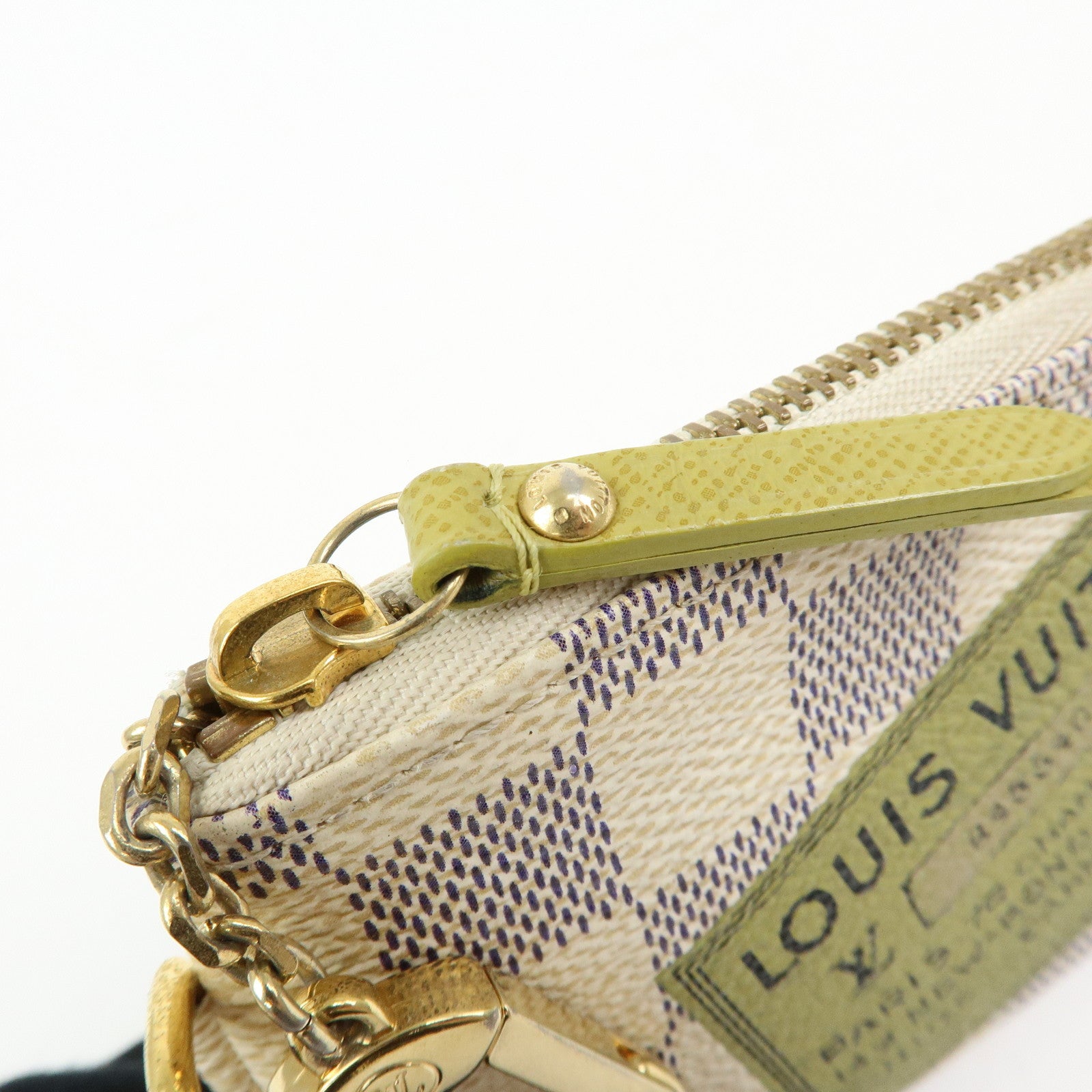 Louis Vuitton Damier Azur Monogram Labels Pochette Cles Complice N63085