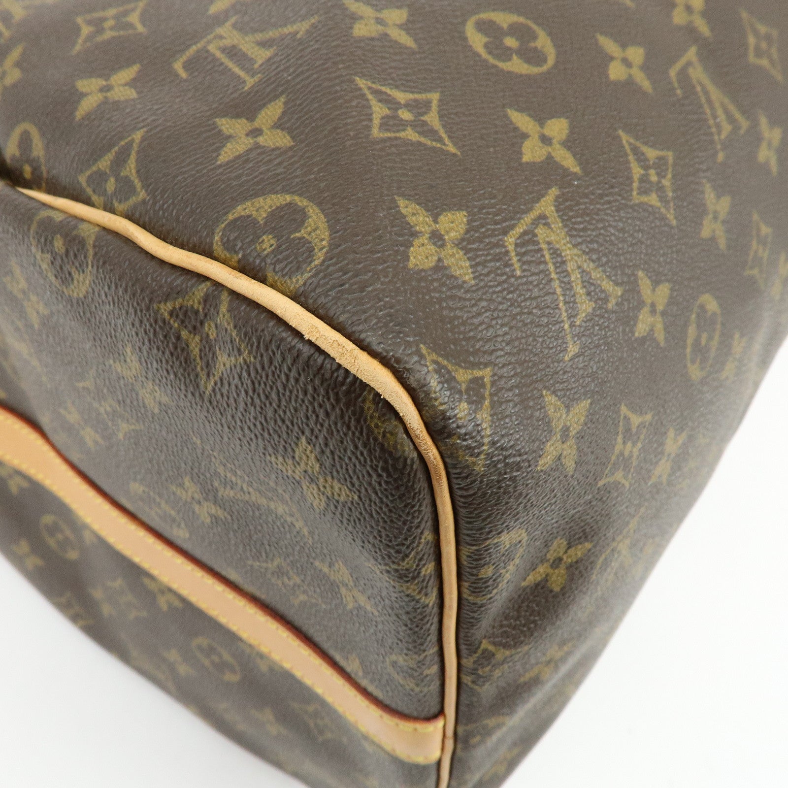 Louis Vuitton Monogram Keep All Bandouliere 55 Boston Bag Brown M41414