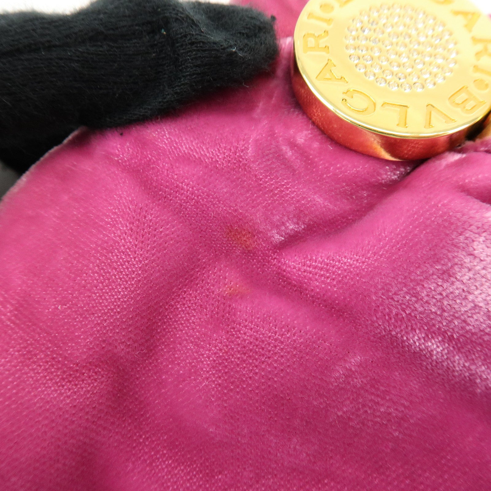 BVLGARI BVLGARI Velour Mini Clutch Bag Clutch Purse Pink
