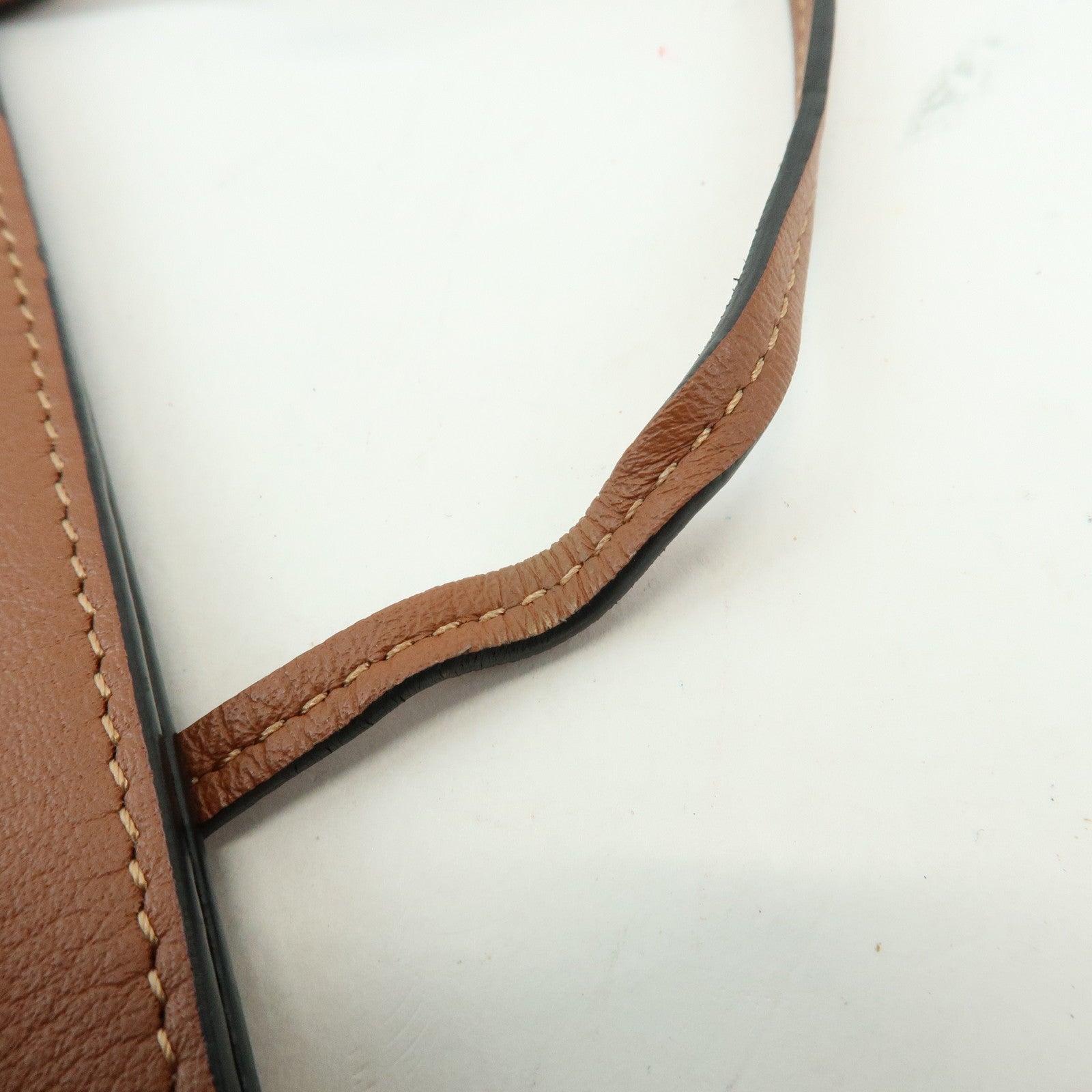 LOEWE Anagram Leather Dice Pocket Shoulder Bag Crossbody Bag Brown